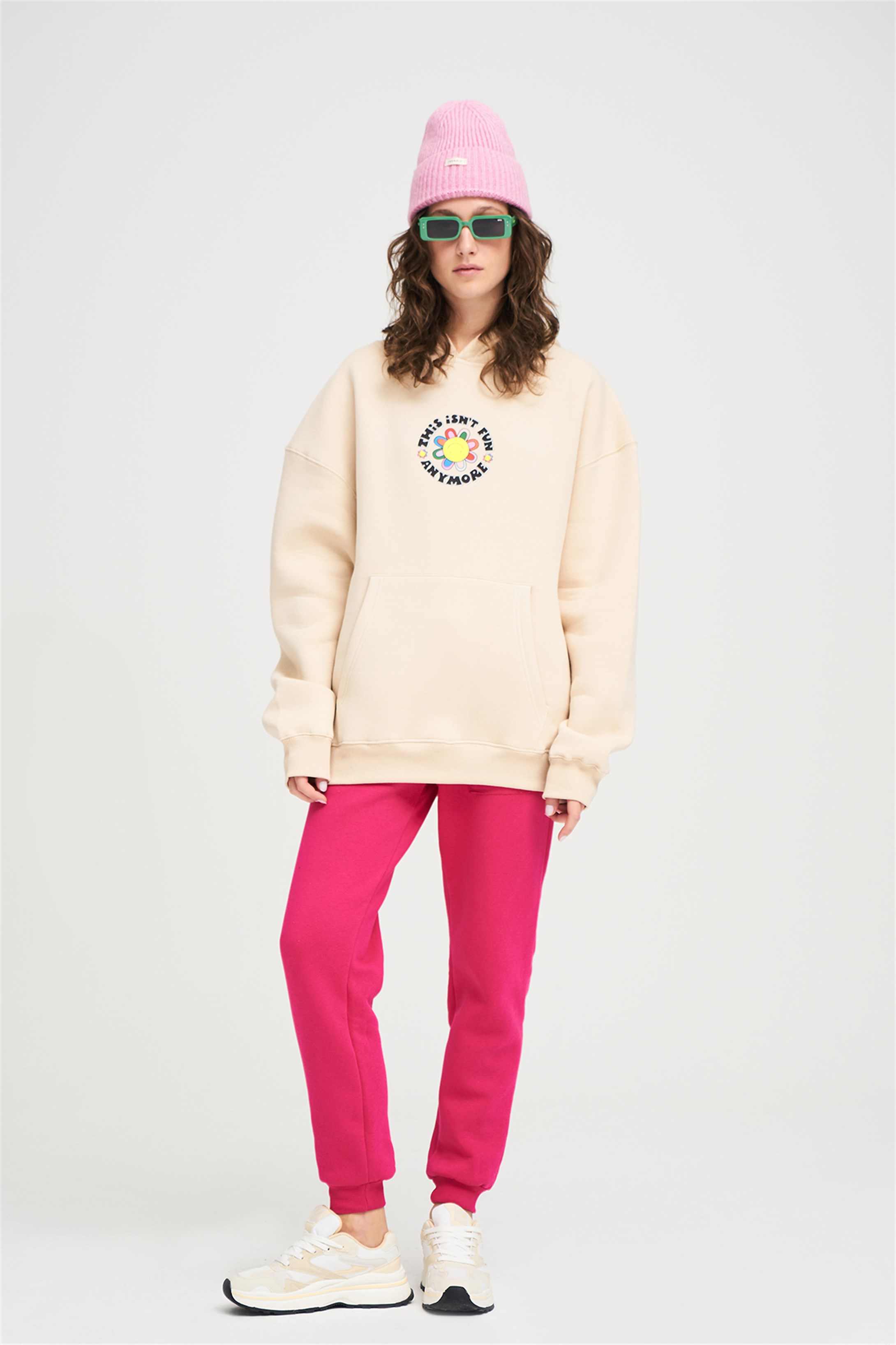 Trendiz Unisex This İsnt Fun Sweatshirt Hoodie Taş