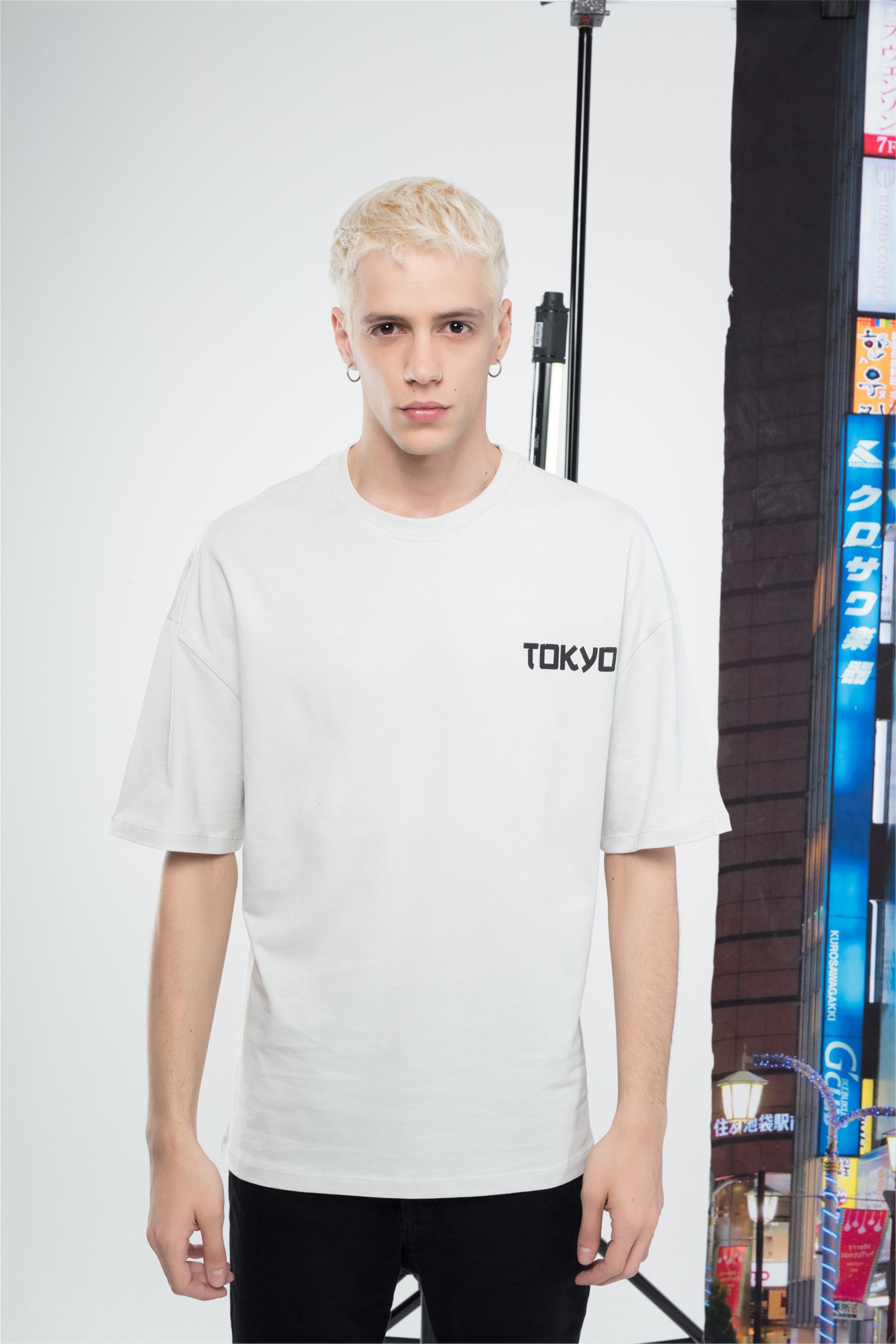 Trendiz Erkek Tokyo Tshirt Beyaz