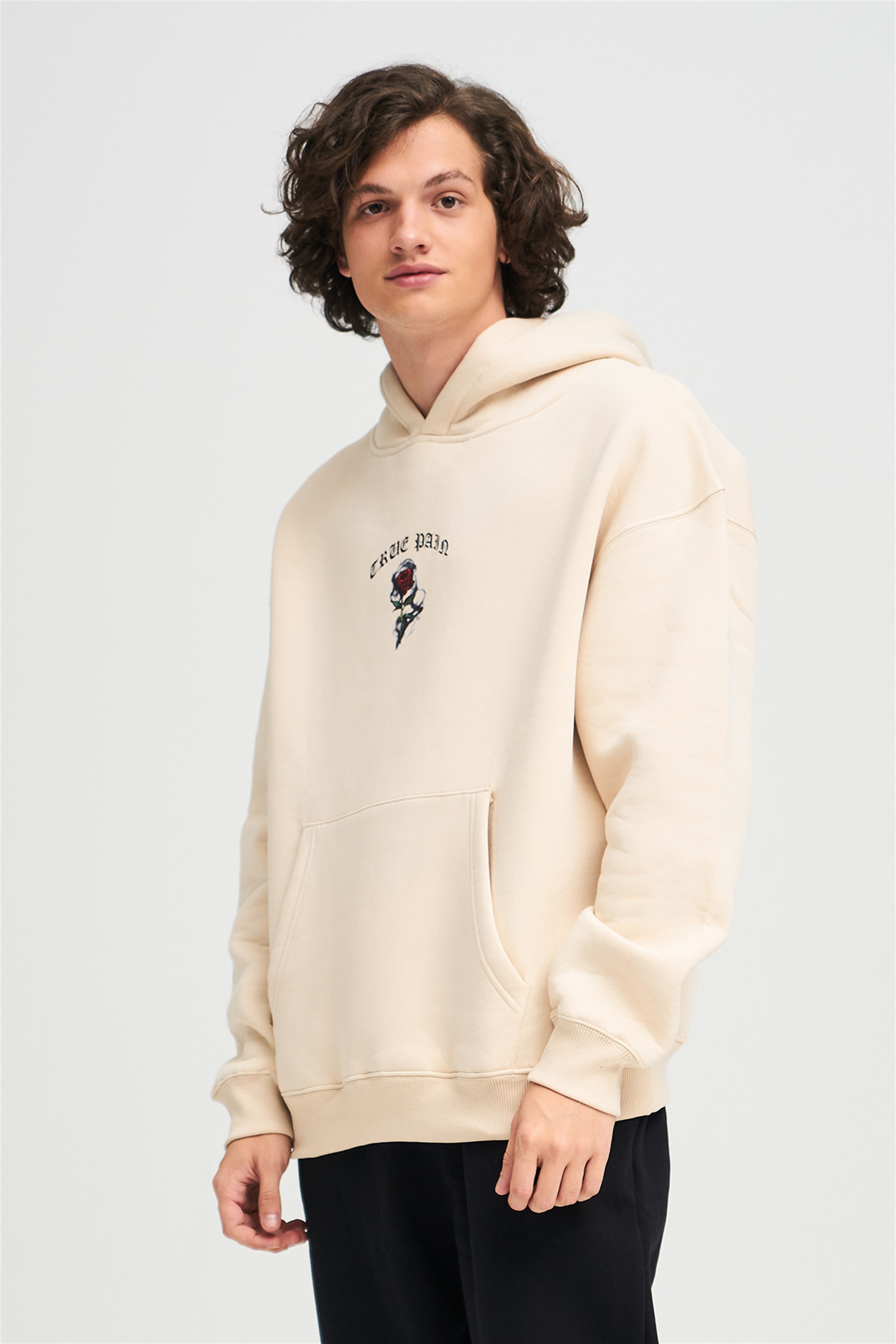 Trendiz Unisex True Pain Sweatshirt Hoodie Taş