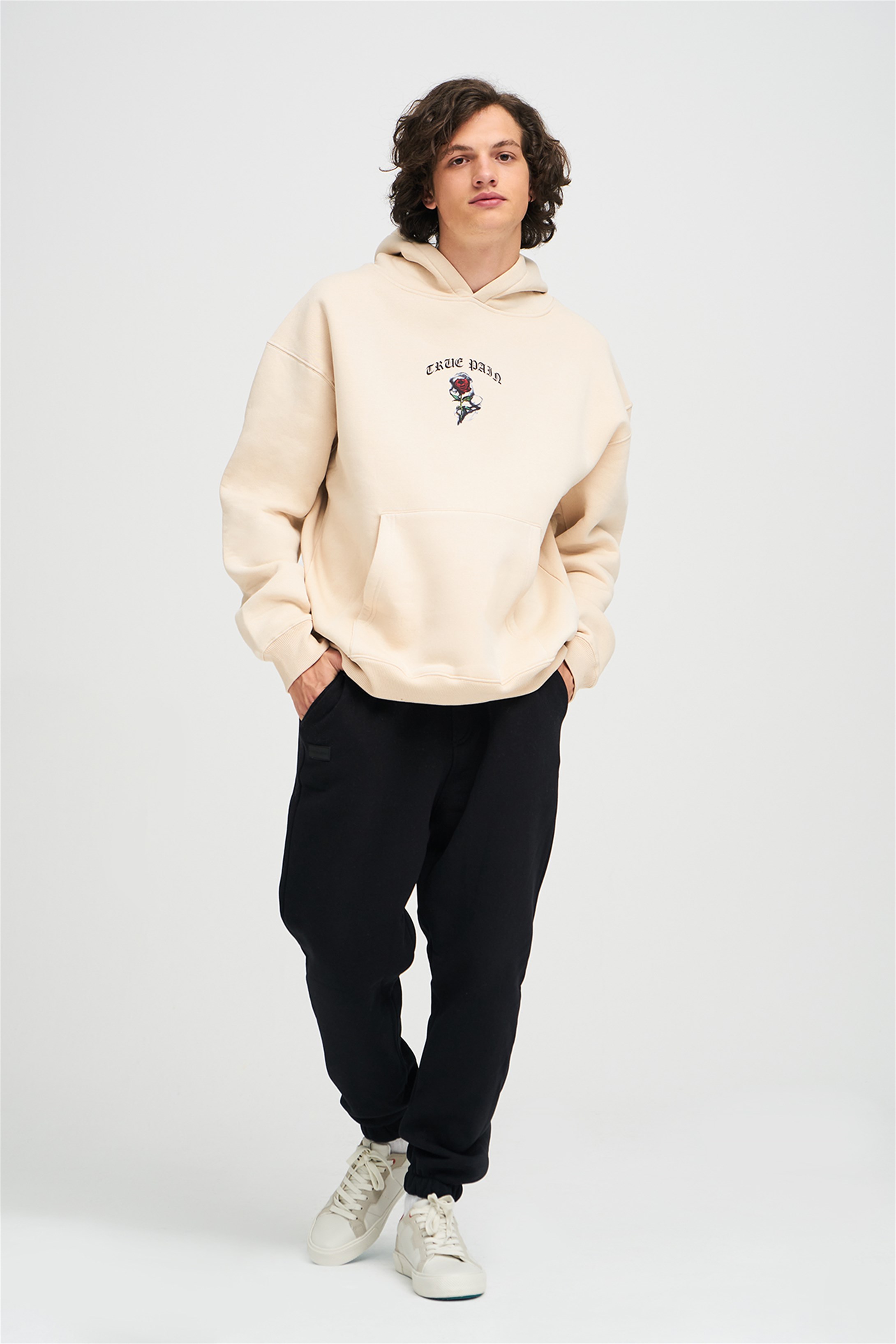 Trendiz Unisex True Pain Sweatshirt Hoodie Taş