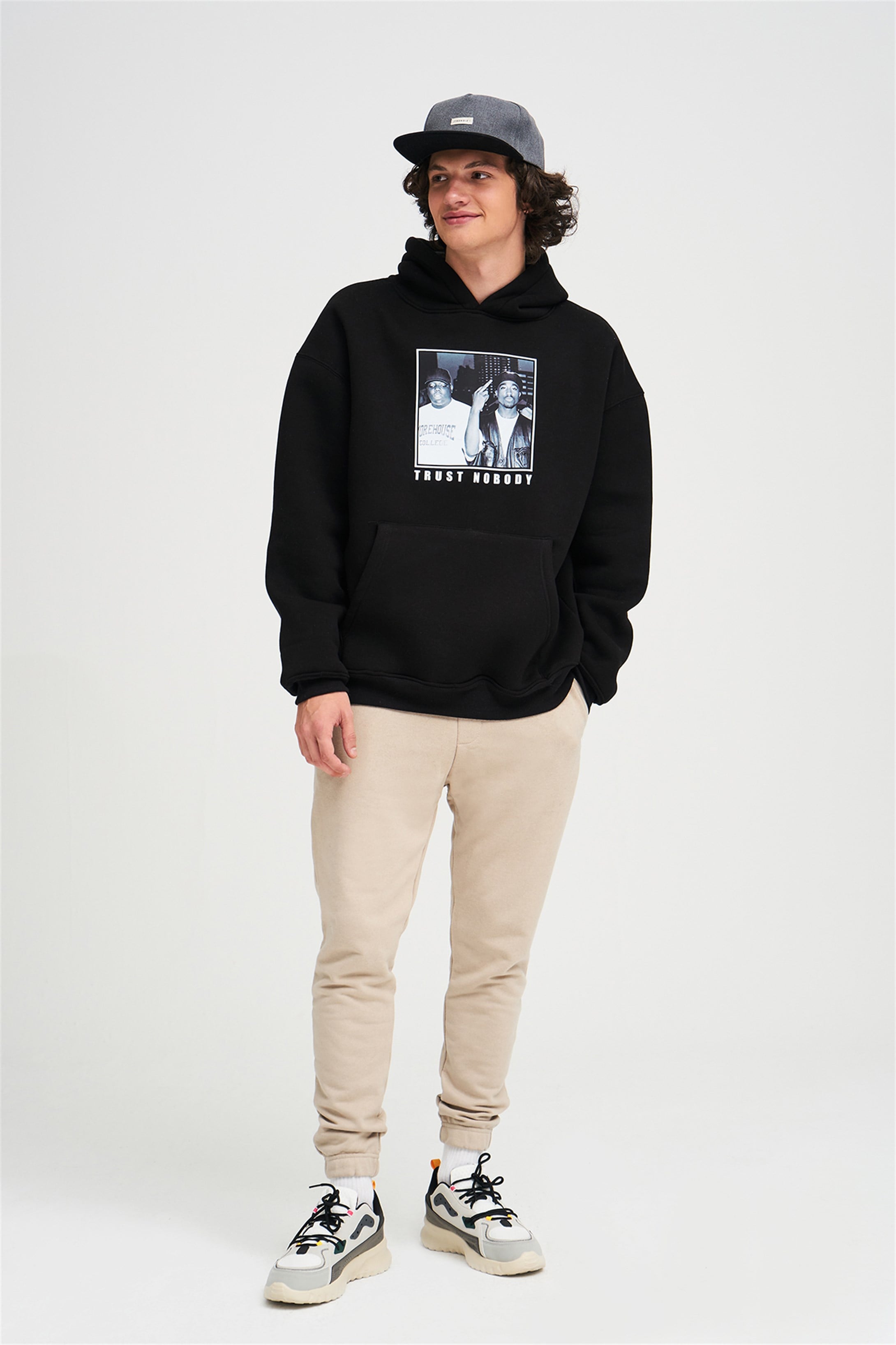 Trendiz Unisex Trust Nobody Siyah Sweatshirt Hoodie
