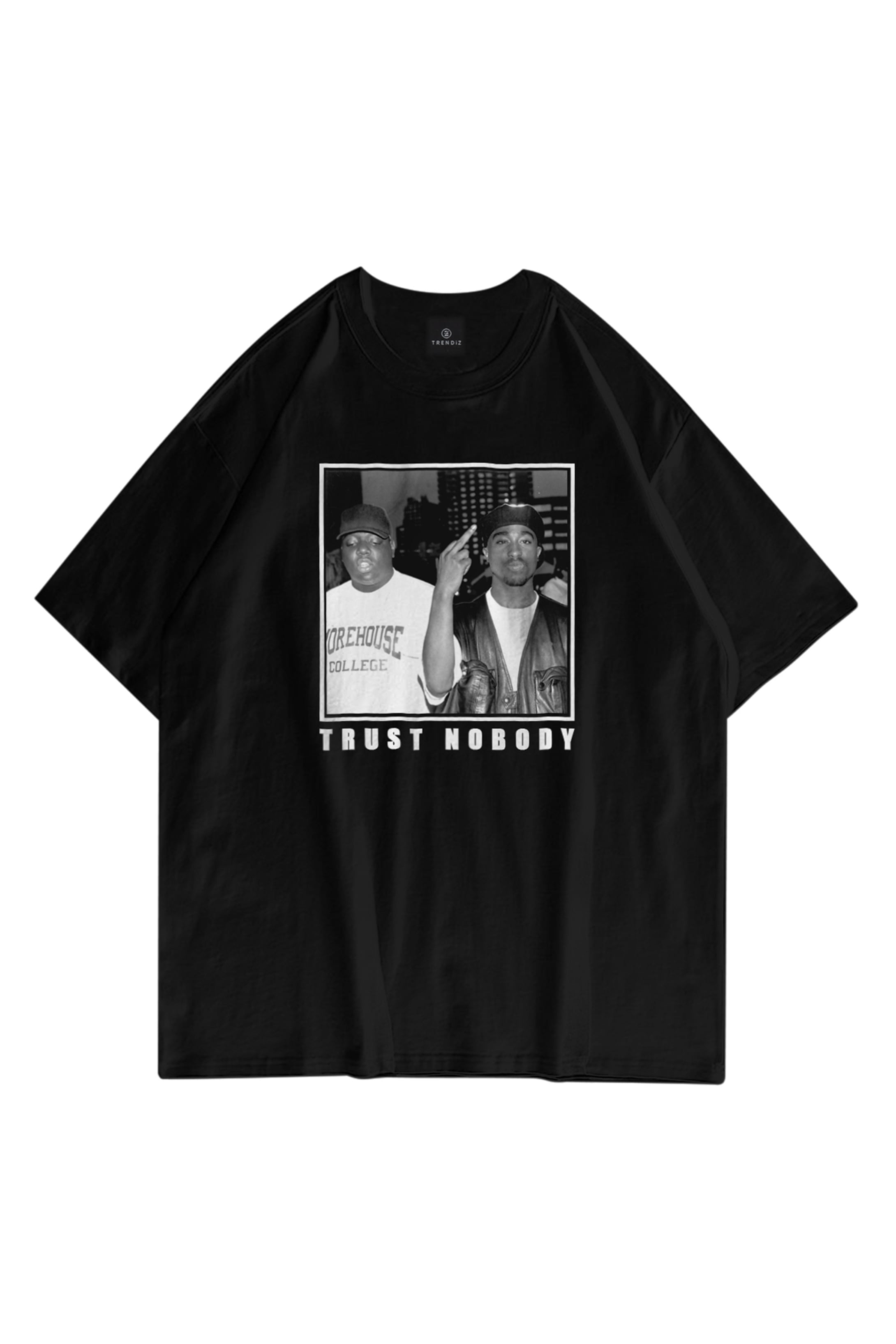 Trendiz Unisex Trust Nobody Siyah Tshirt
