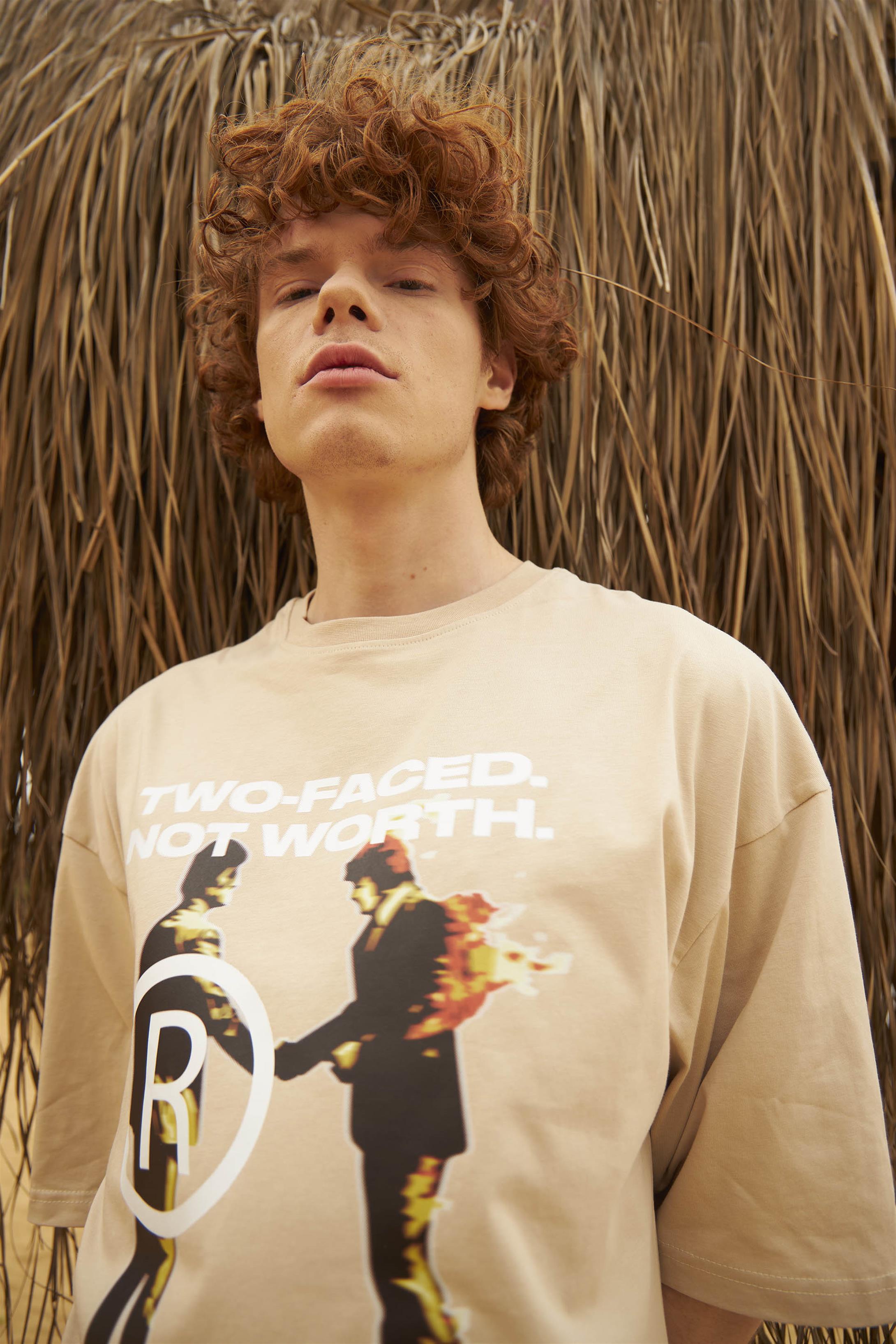 Trendiz Unisex Two Faced Tshirt Taş