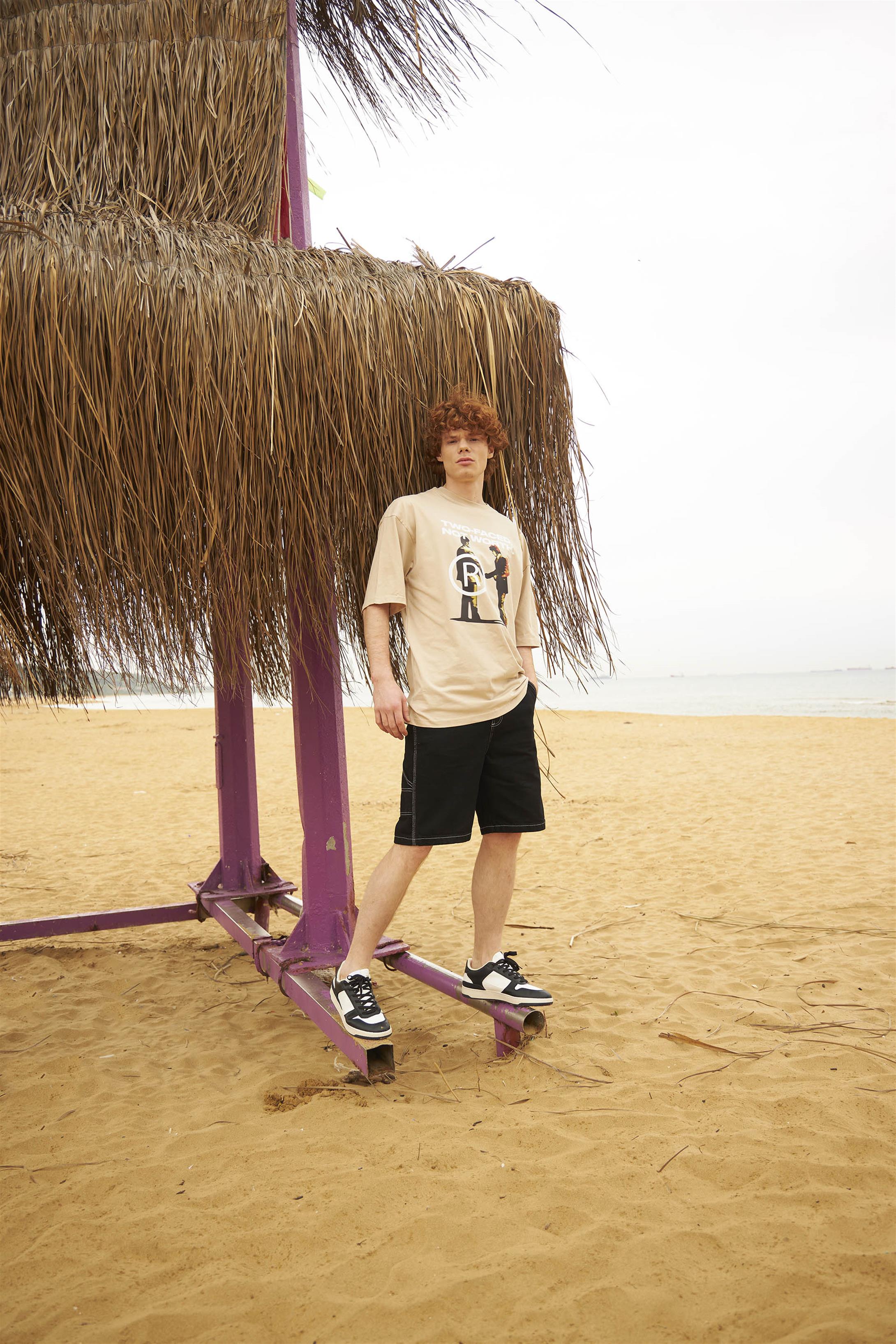 Trendiz Unisex Two Faced Tshirt Taş