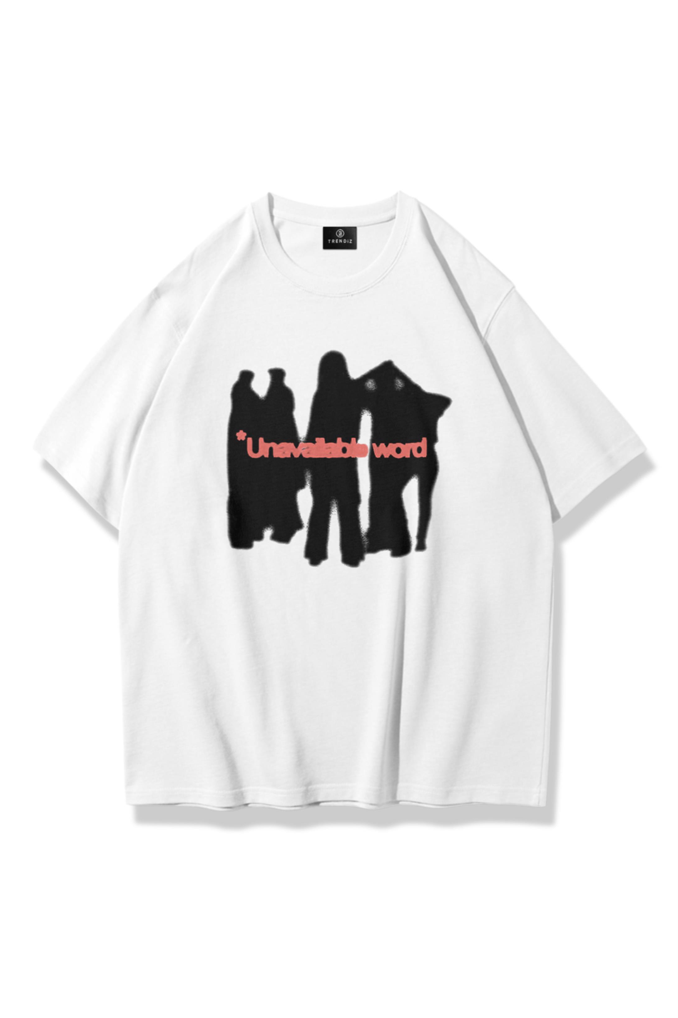 Trendiz Unisex Unavailable World Tshirt Beyaz