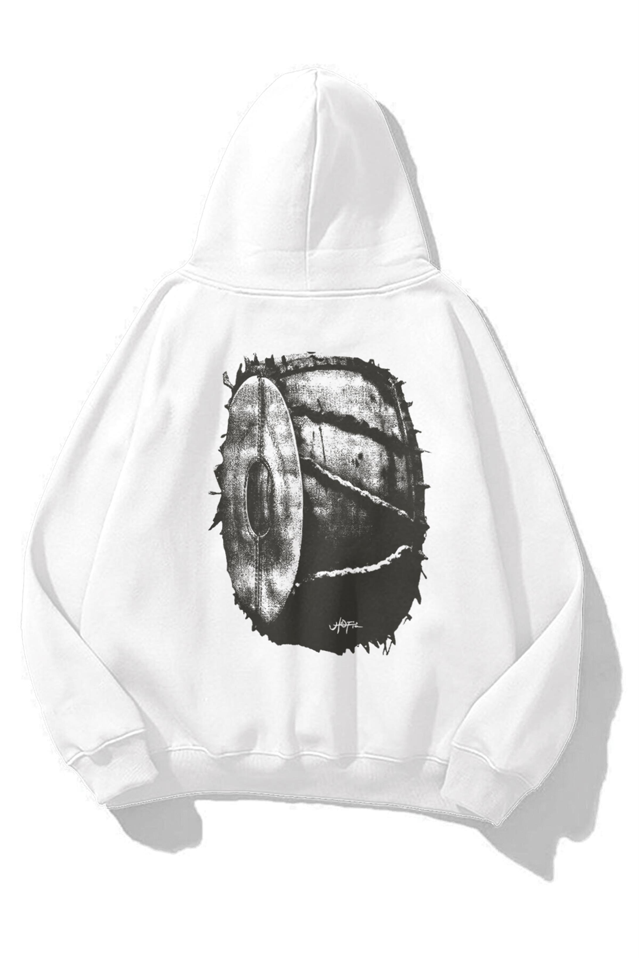 Trendiz Unisex Utopia Wheel Travis Scott Sweatshirt Hoodie Beyaz