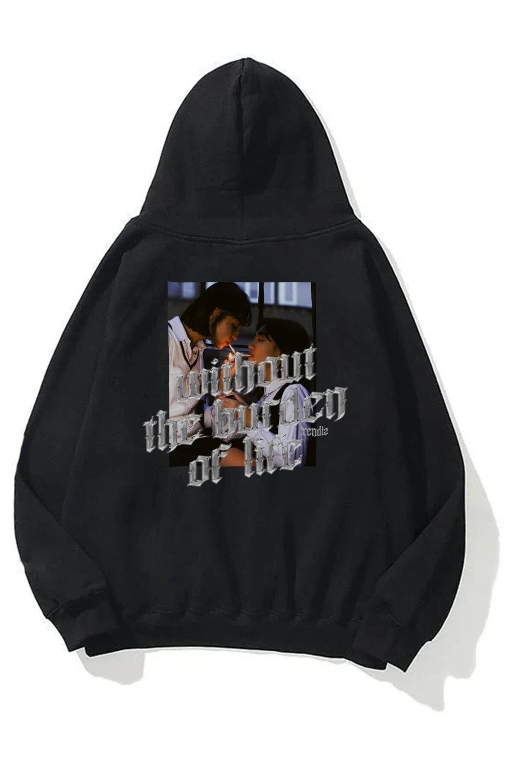 Trendiz Unisex Without the Burden Sweatshirt Hoodie Siyah