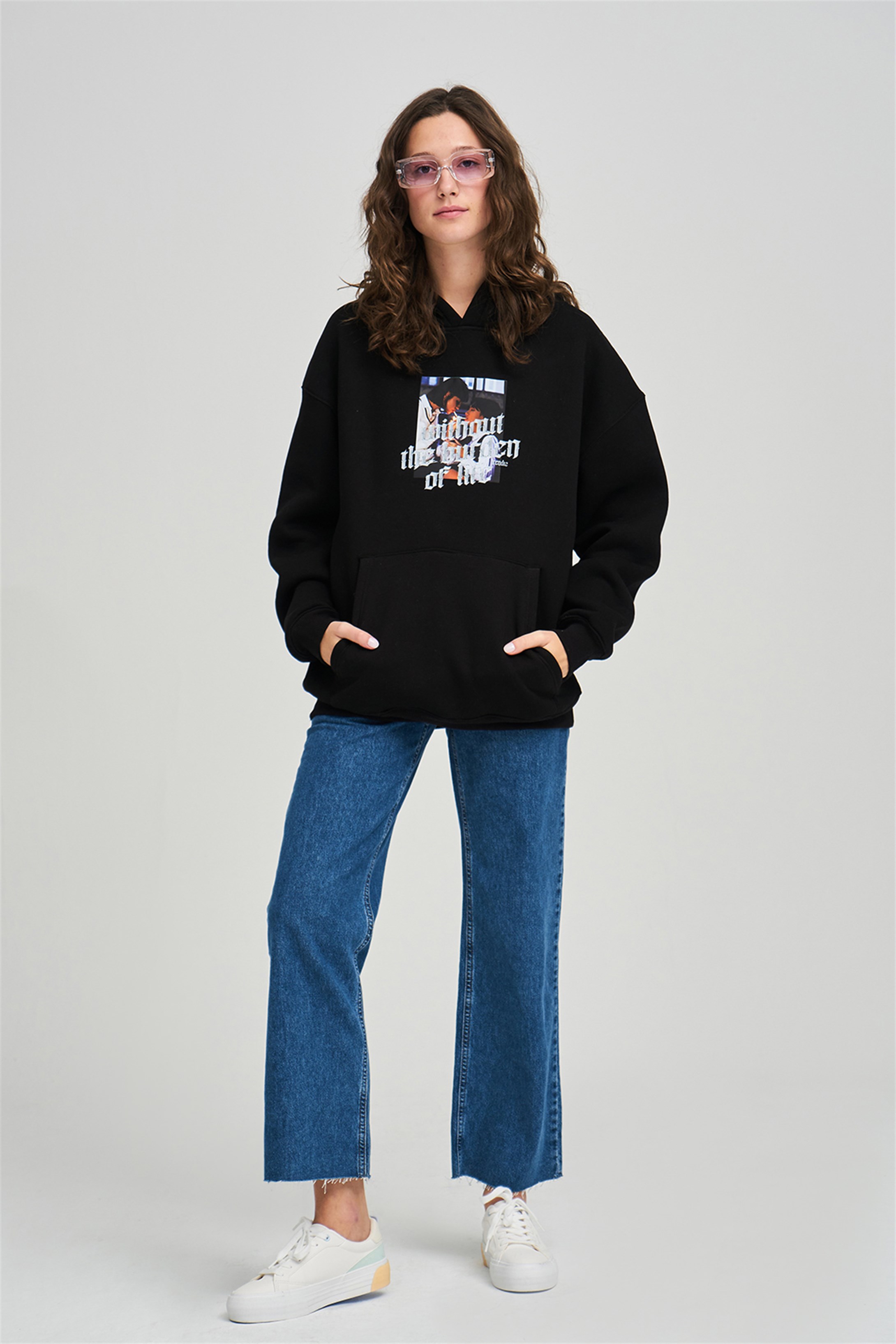 Trendiz Unisex Without the Burden Sweatshirt Hoodie Siyah