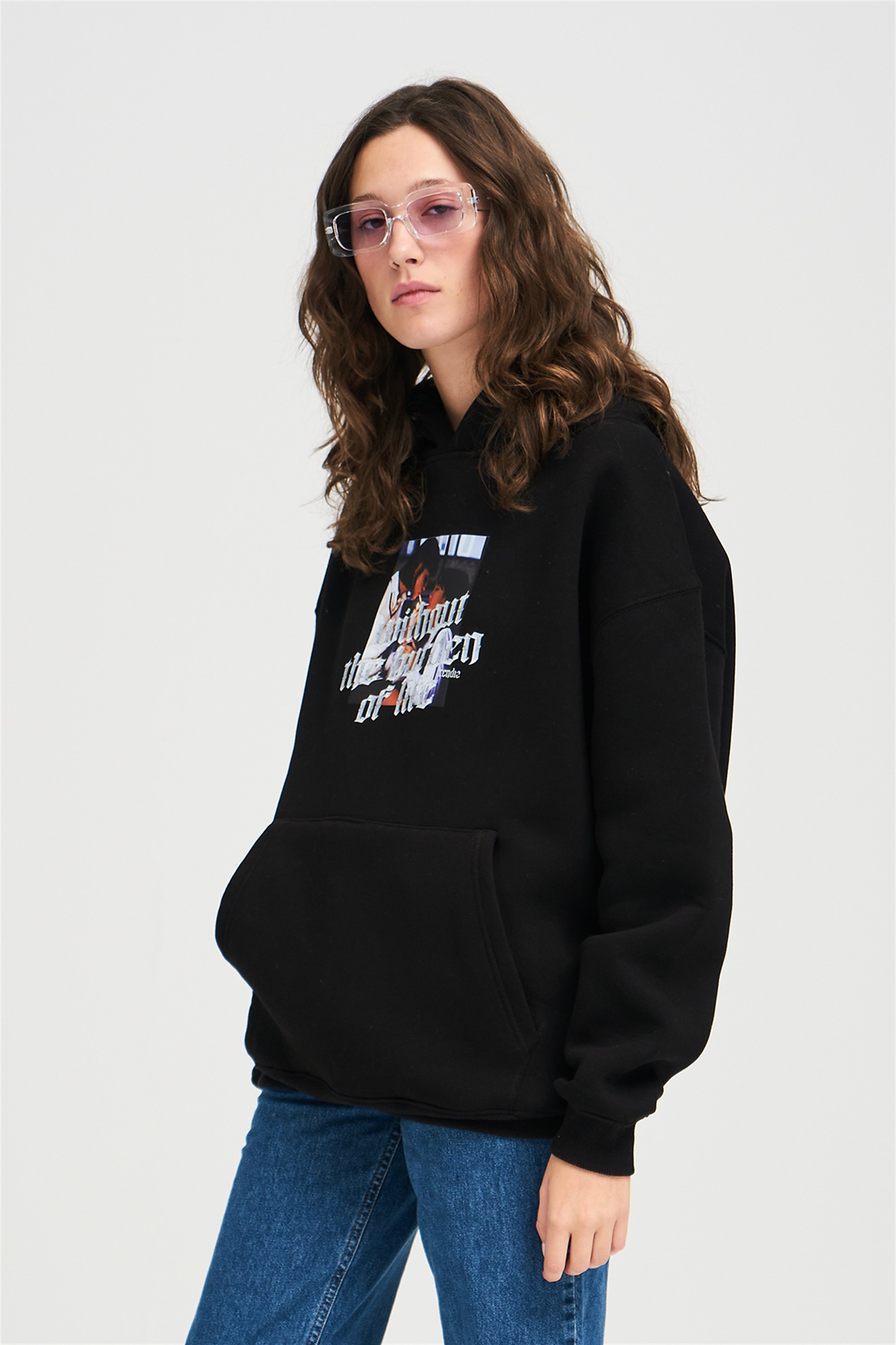 Trendiz Unisex Without the Burden Sweatshirt Hoodie Siyah