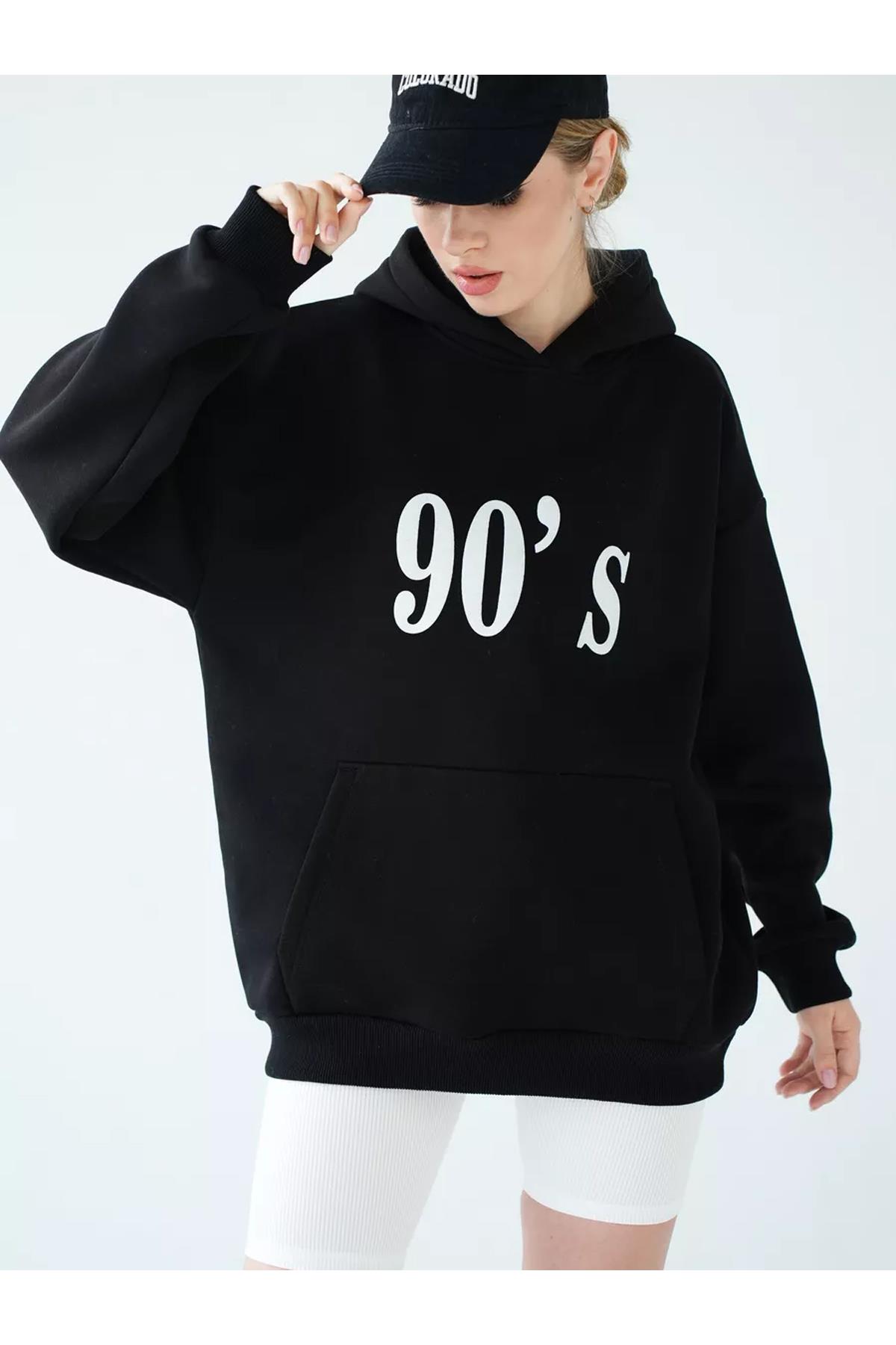 Unisex 90s Sweatshirt Siyah