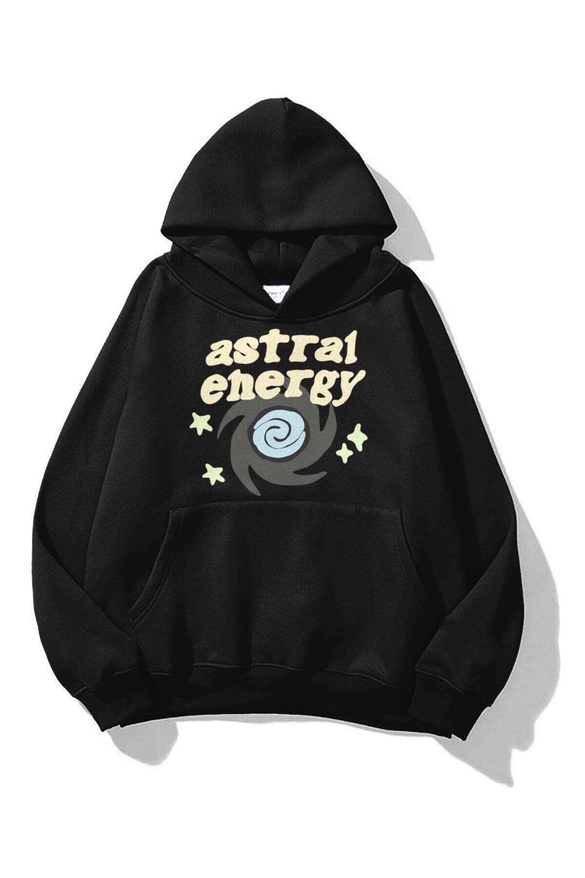 Unisex Astral Energy Sweatshirt Siyah