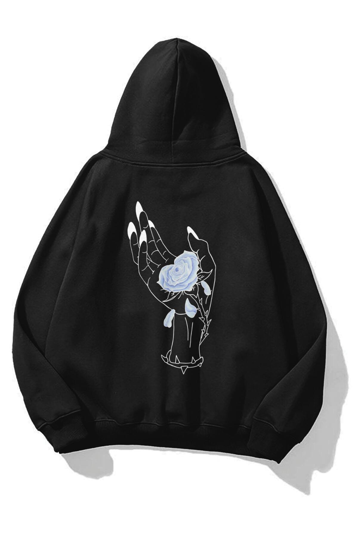 Unisex Falling into Pieces Sweatshirt Siyah