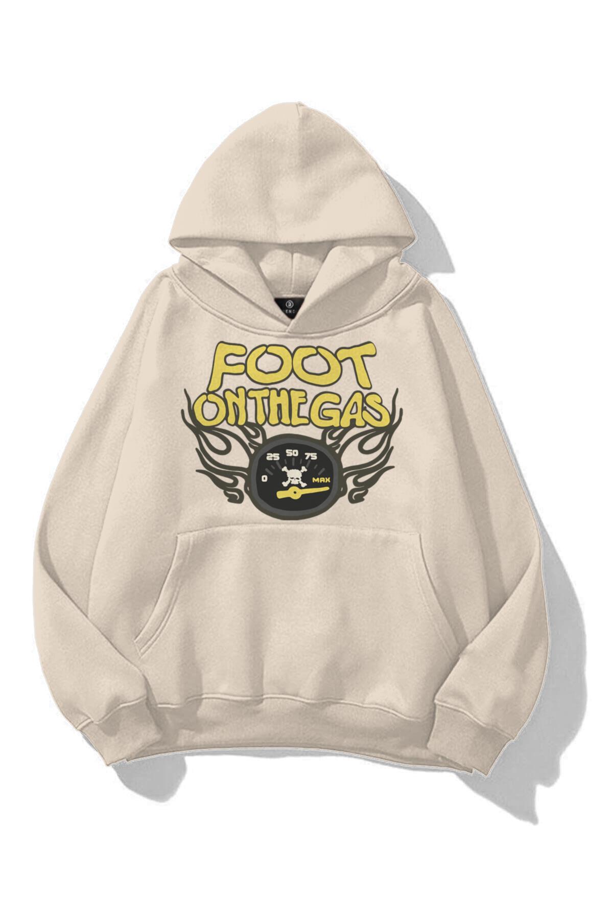 Unisex Foot on the Gas Sweatshirt Taş