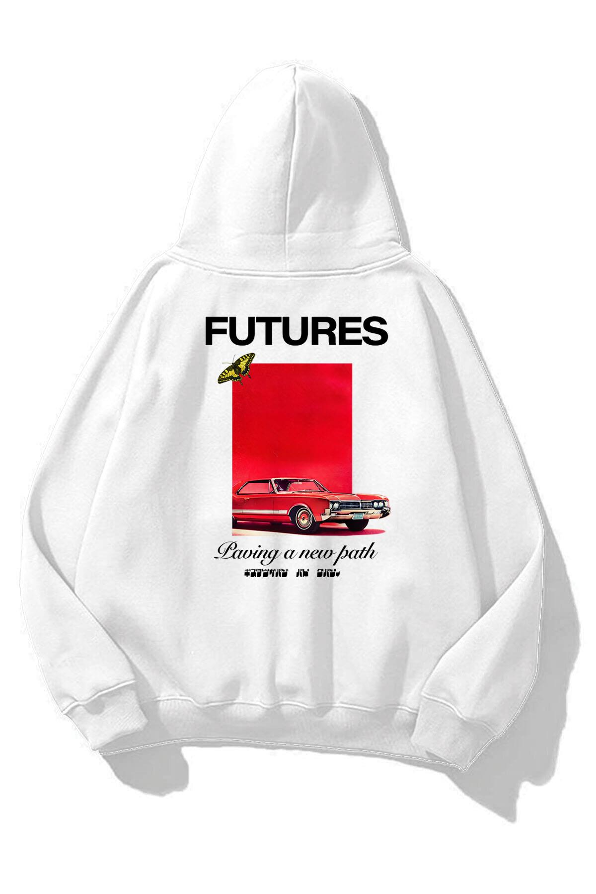 Unisex Futures Sweatshirt Beyaz