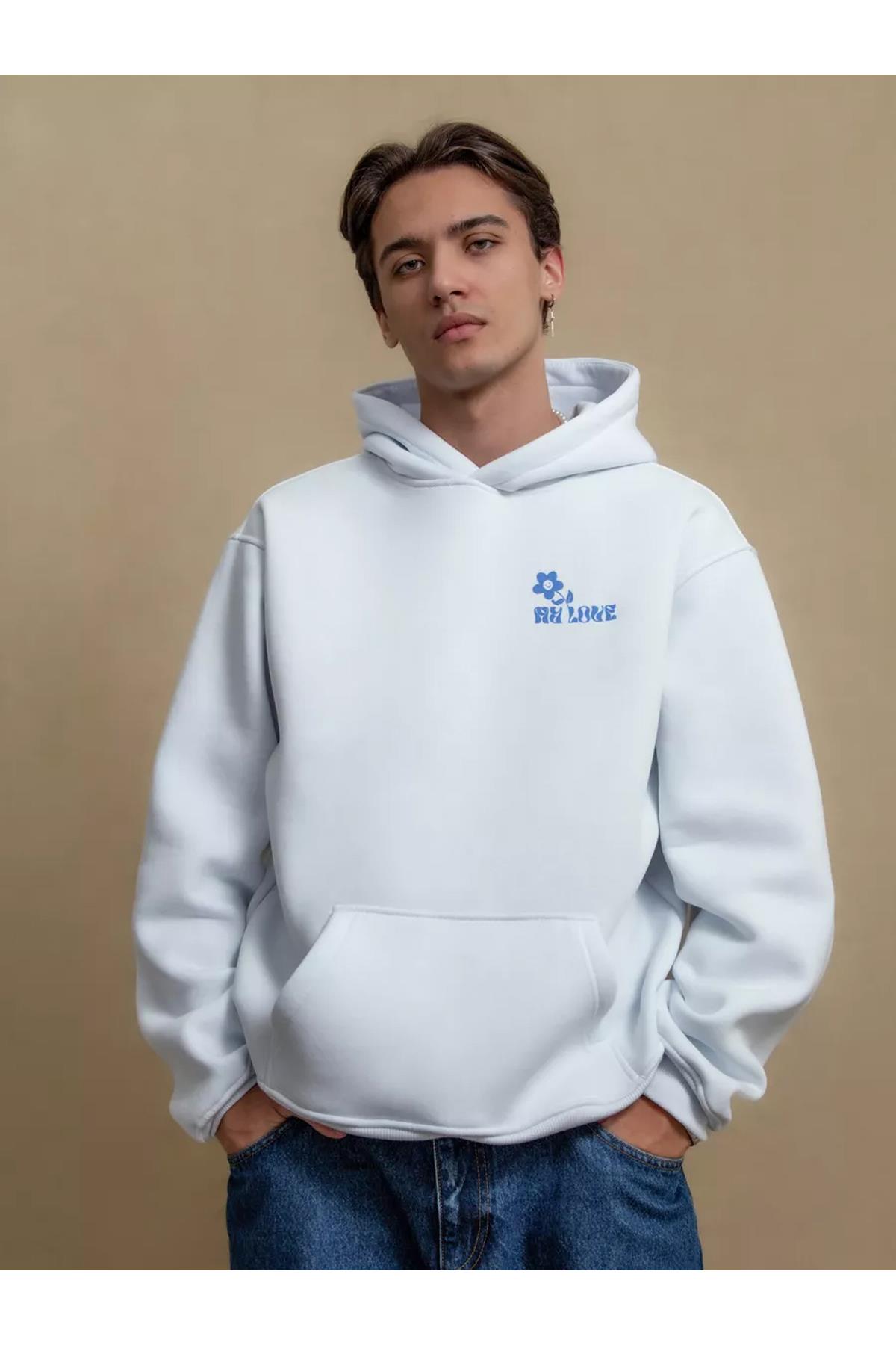 Unisex I Want Only You Sweatshirt Beyaz