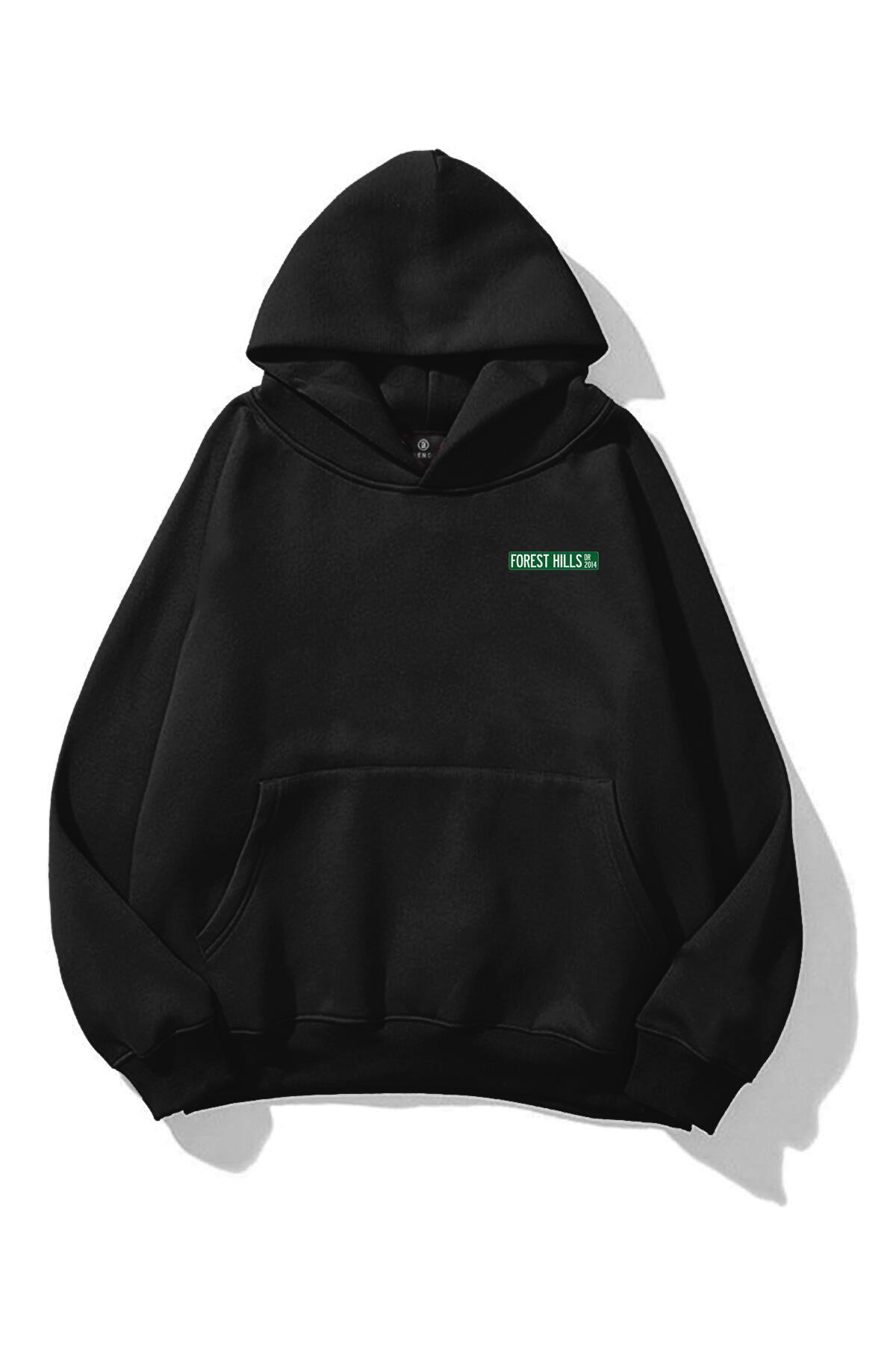 Unisex J.Cole Forest Hills PS2 Sweatshirt Siyah