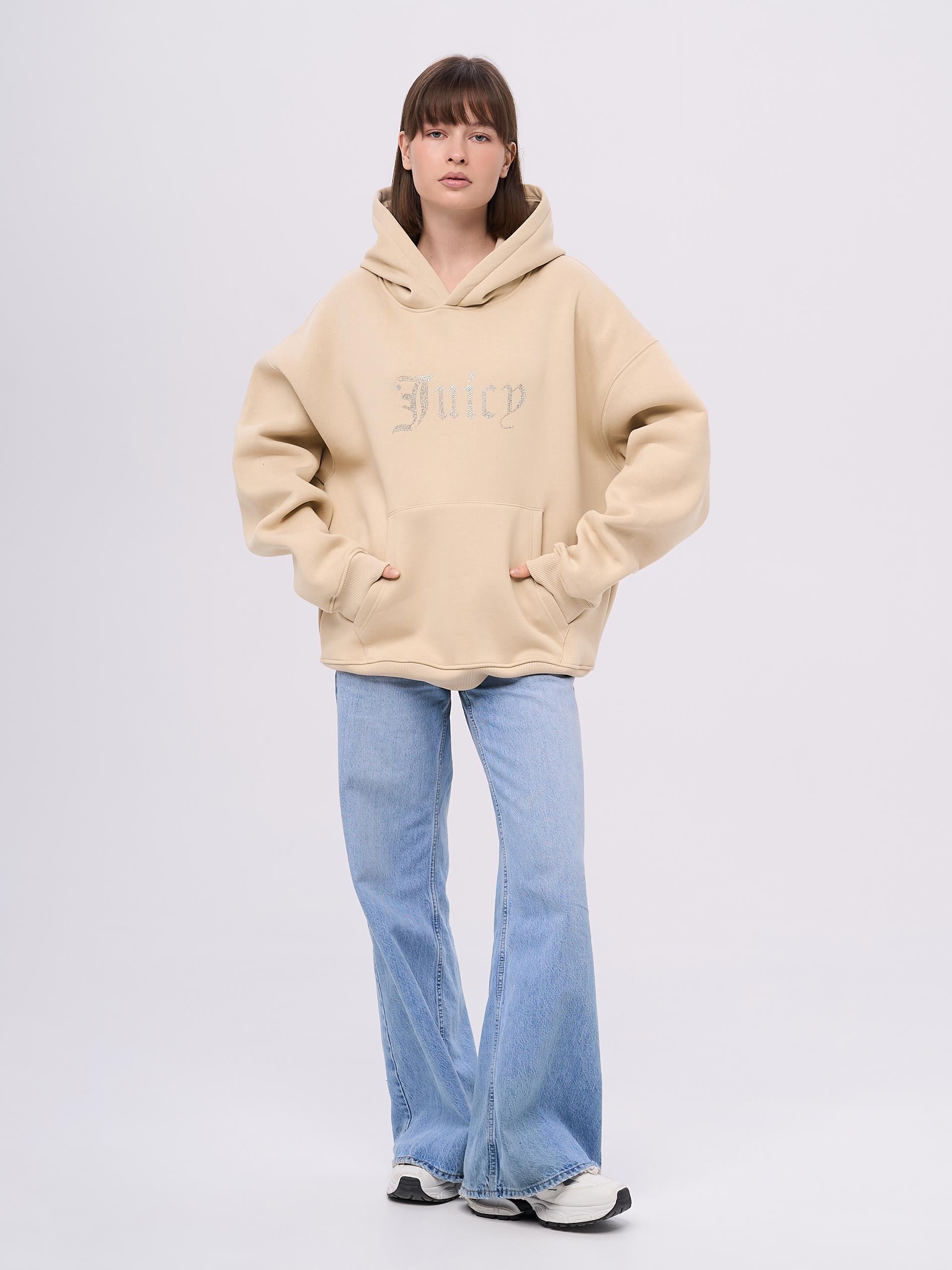 Unisex Juicy Taş Baskılı Sweatshirt Taş