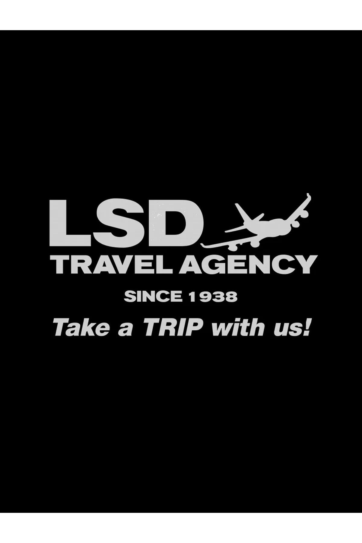 Unisex LSD Travel Agency Sweatshirt Siyah