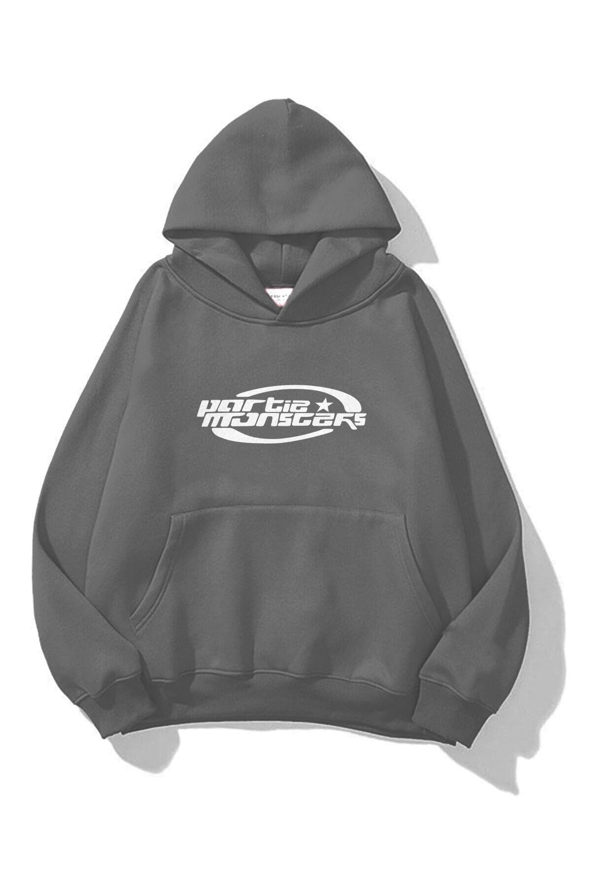 Unisex Partie Monster Sweatshirt Antrasit