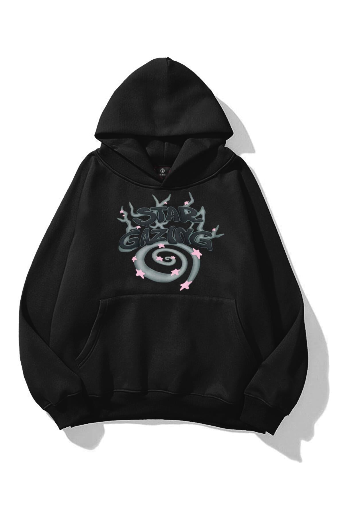 Unisex Star Gazing Sweatshirt Siyah