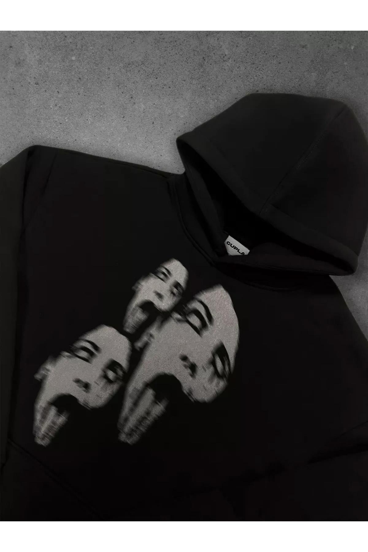 Unisex Triple Scream Sweatshirt Siyah