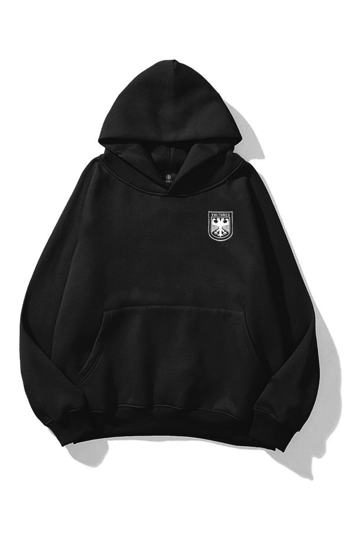 Unisex Vultures Kanye PS2 Sweatshirt Siyah