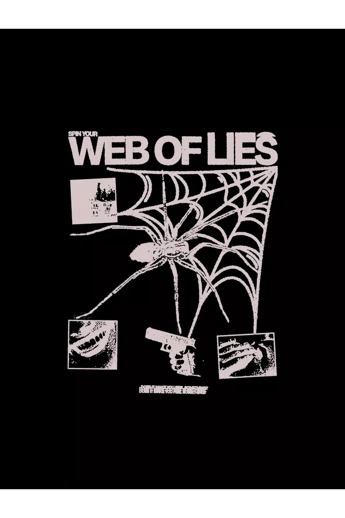 Unisex Web of Lies Sweatshirt Siyah