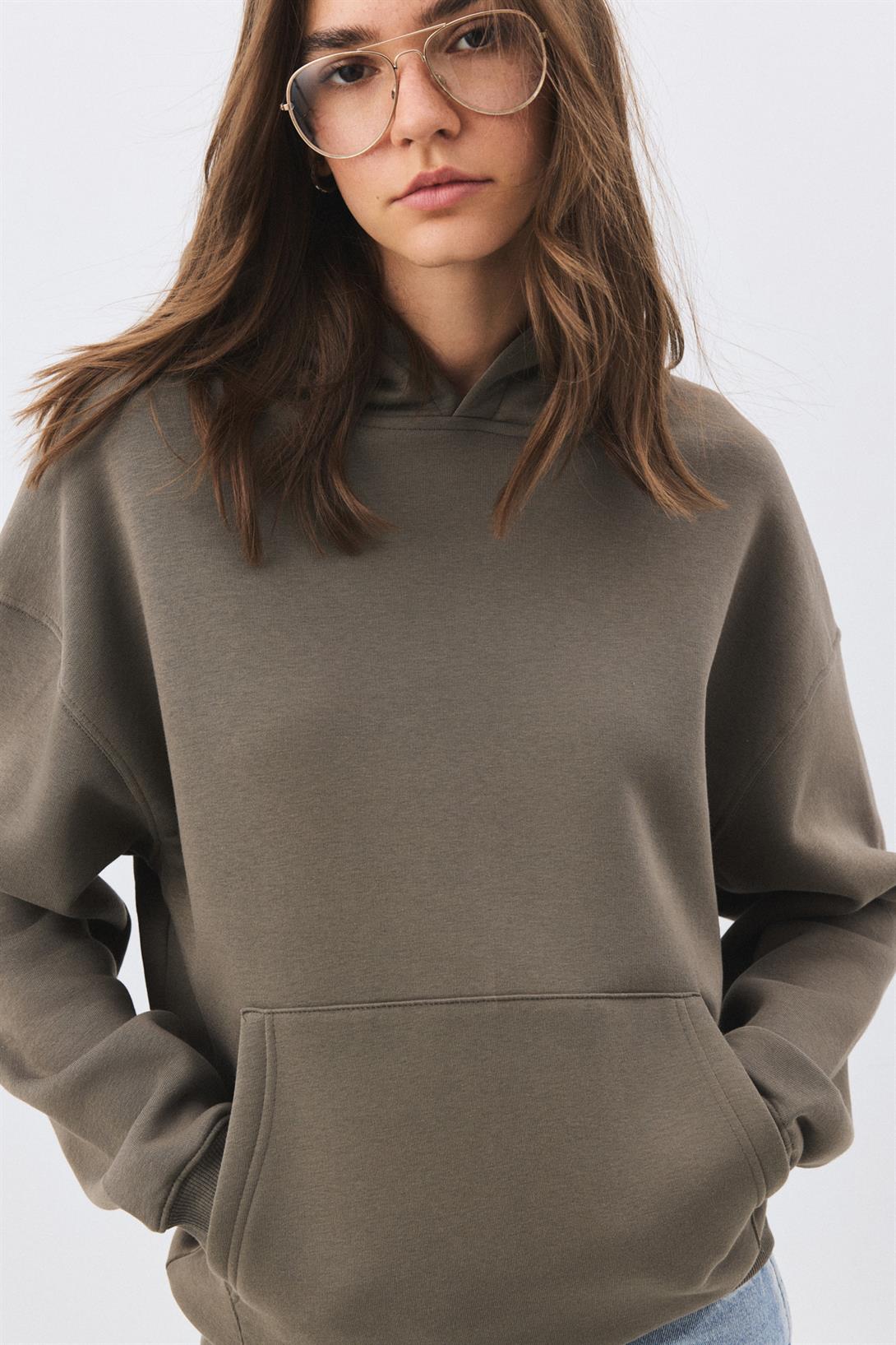 Kadın Fiyonk Kurdele Sweatshirt Antrasit