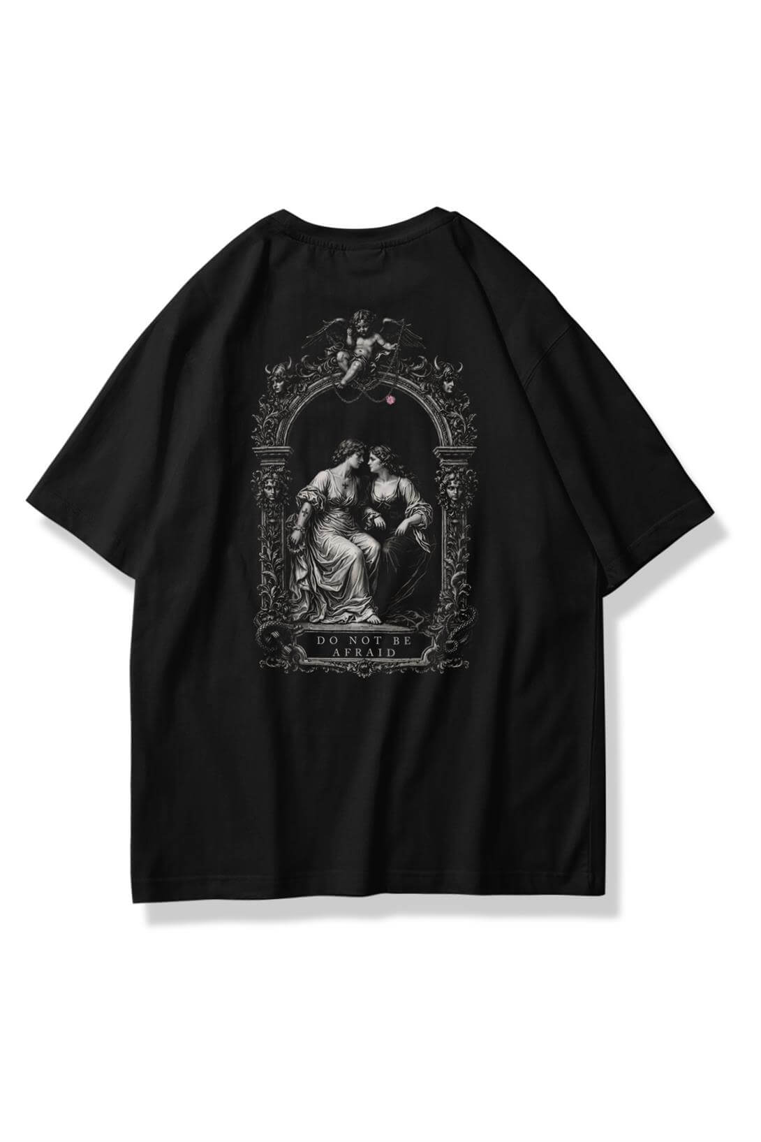 Unisex Do not be Afraid Tshirt Siyah