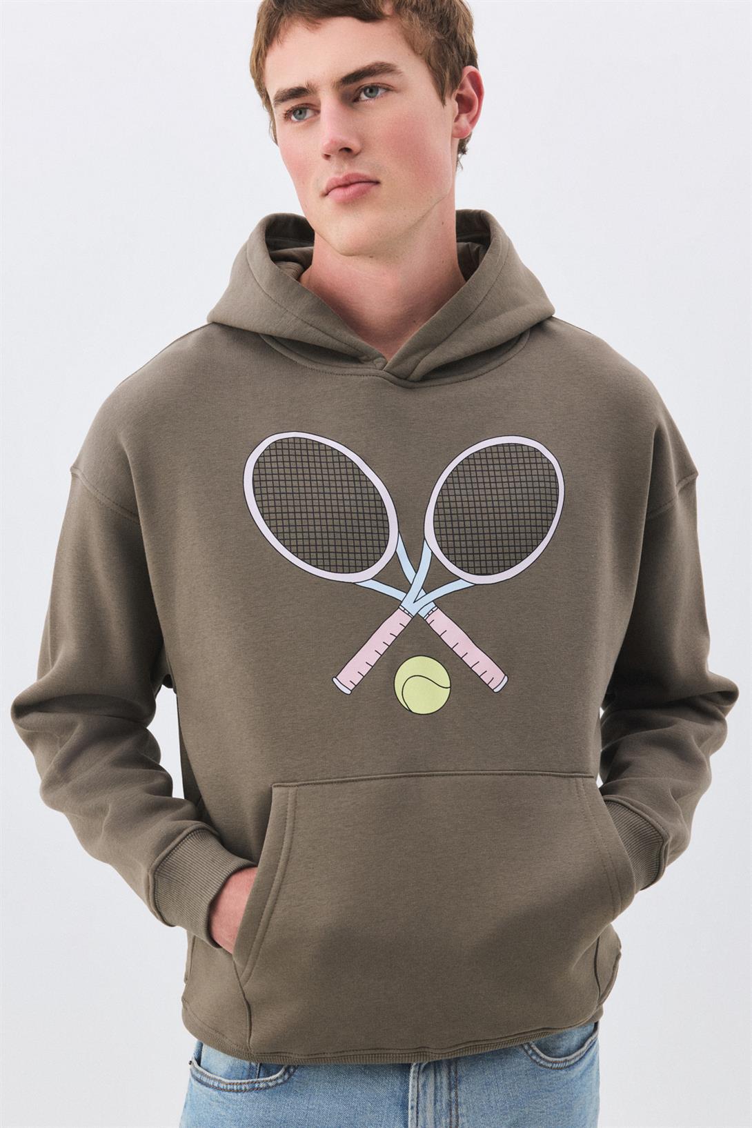 Kadın Pink Tennis Sweatshirt Antrasit