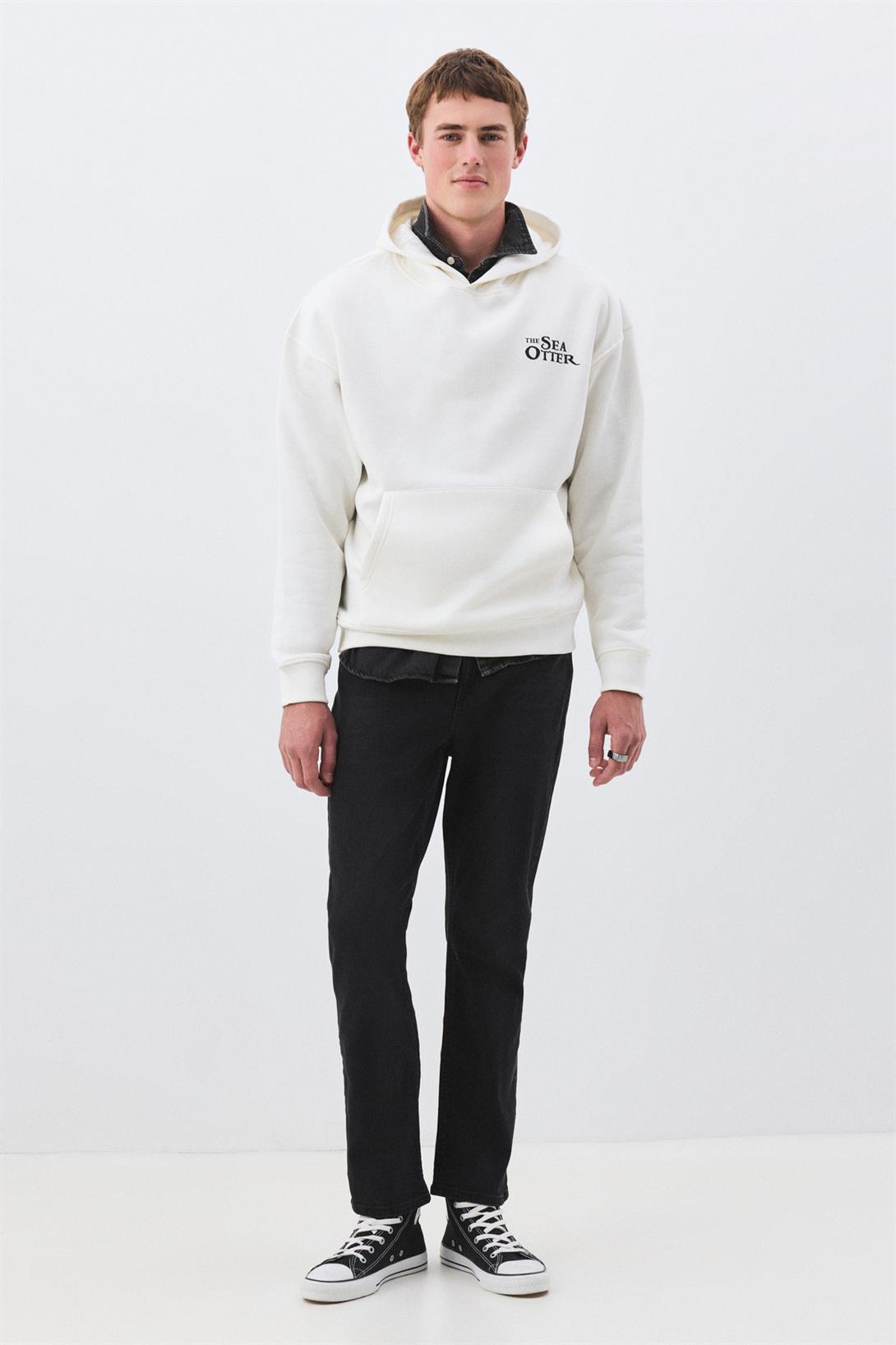 Unisex Sea Otter Sweatshirt Beyaz