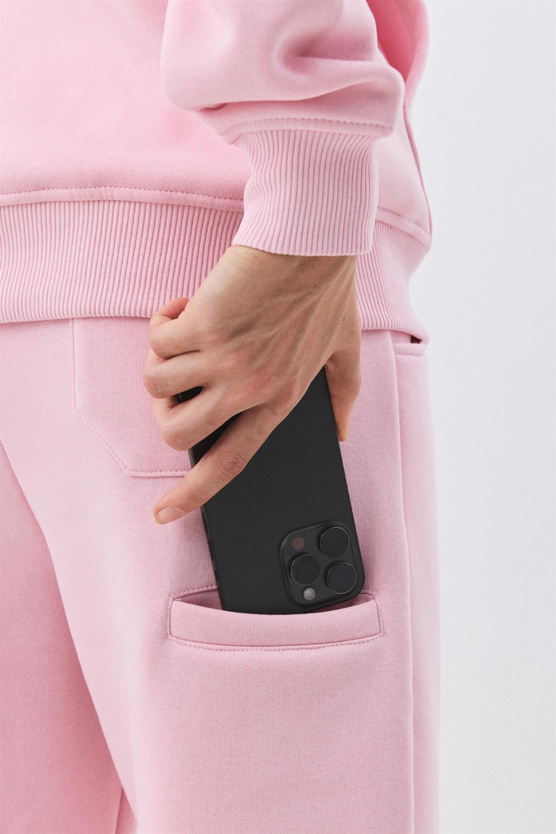 Kadın Premium Cep Detaylı Eşofman Altı Pembe 2033