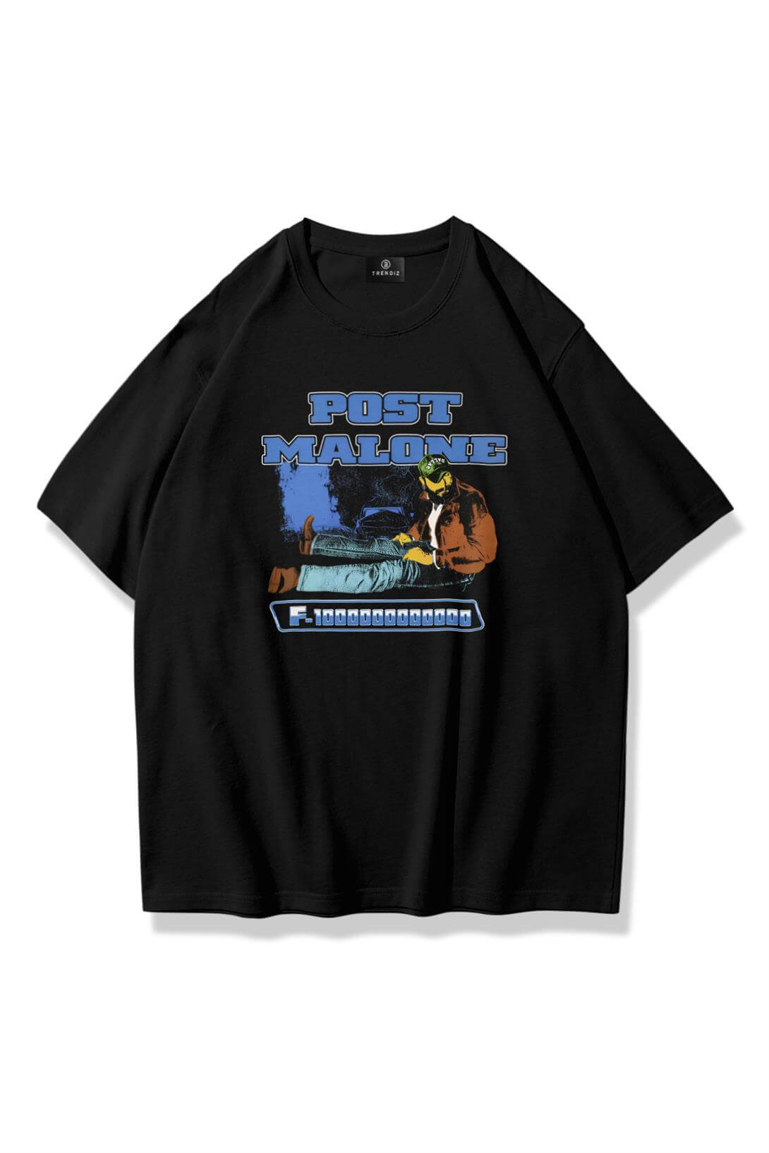 Unisex Post Malone Tshirt Siyah