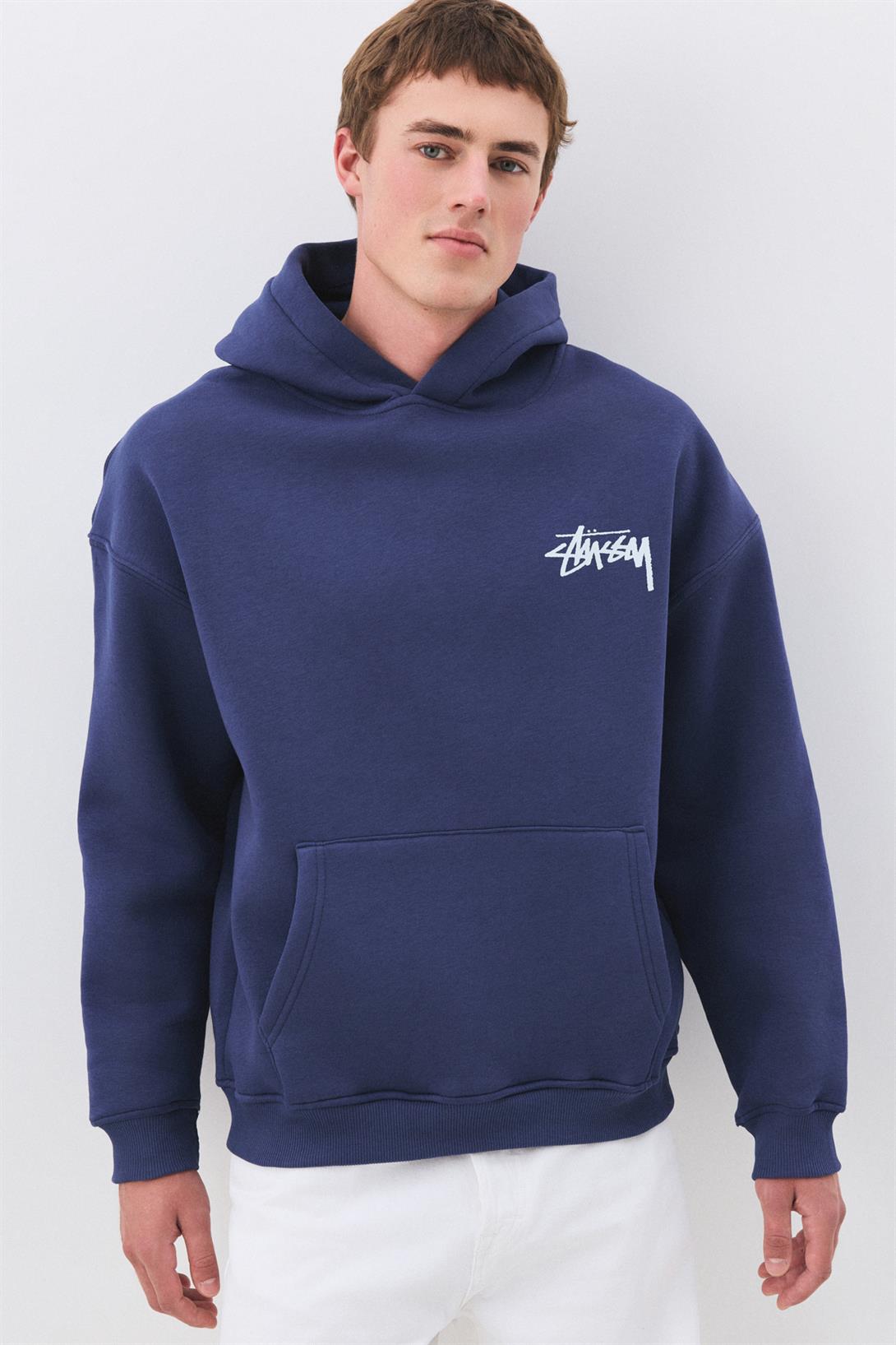 Unisex Stüssy Zar Sweatshirt İndigo