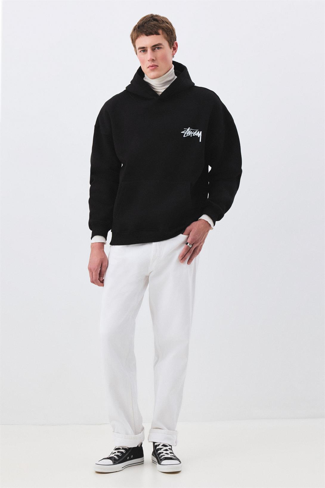 Unisex Stüssy Zar Sweatshirt Siyah