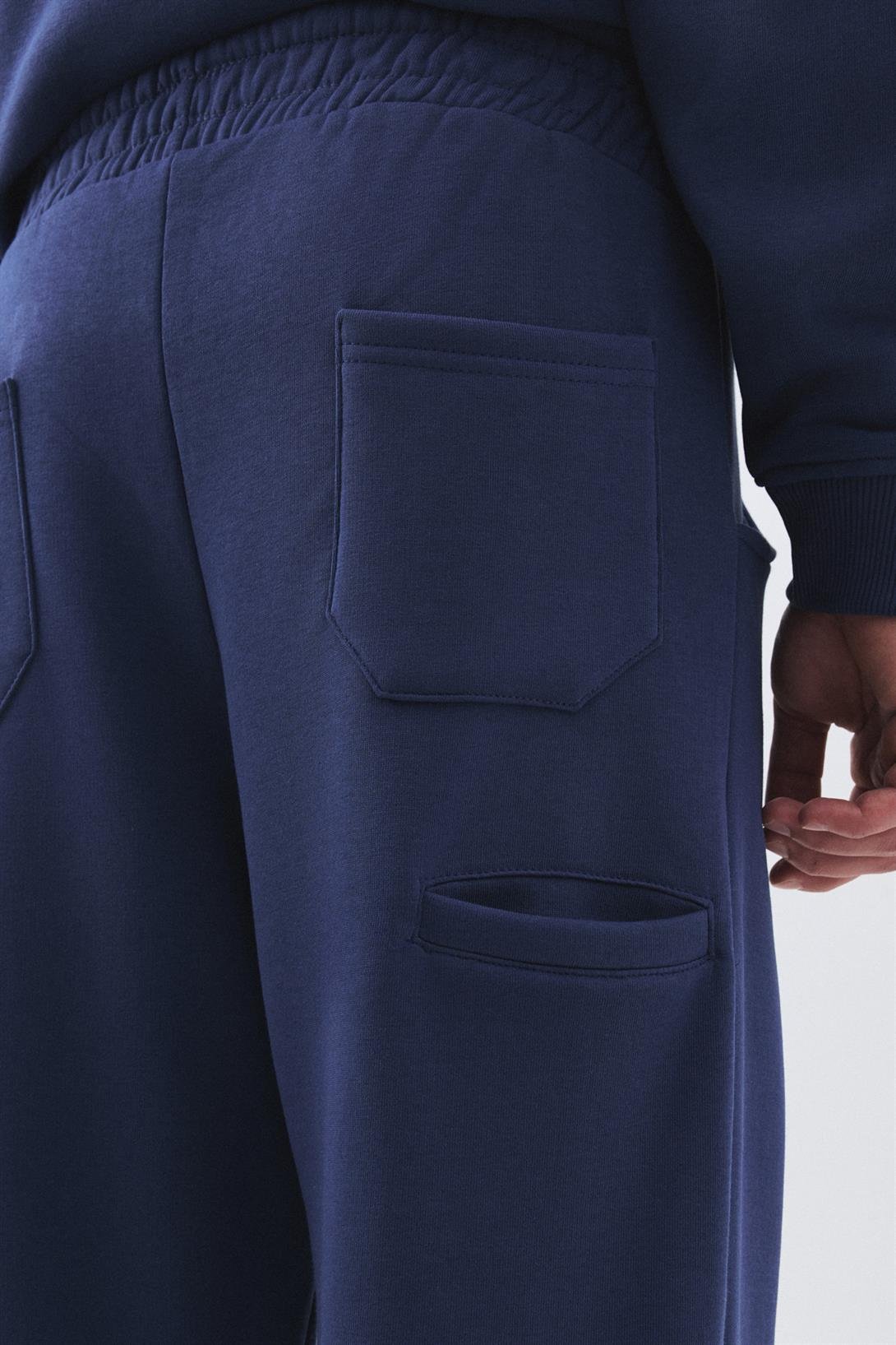 Erkek Premium Cep Detaylı Eşofman Altı İndigo 2033