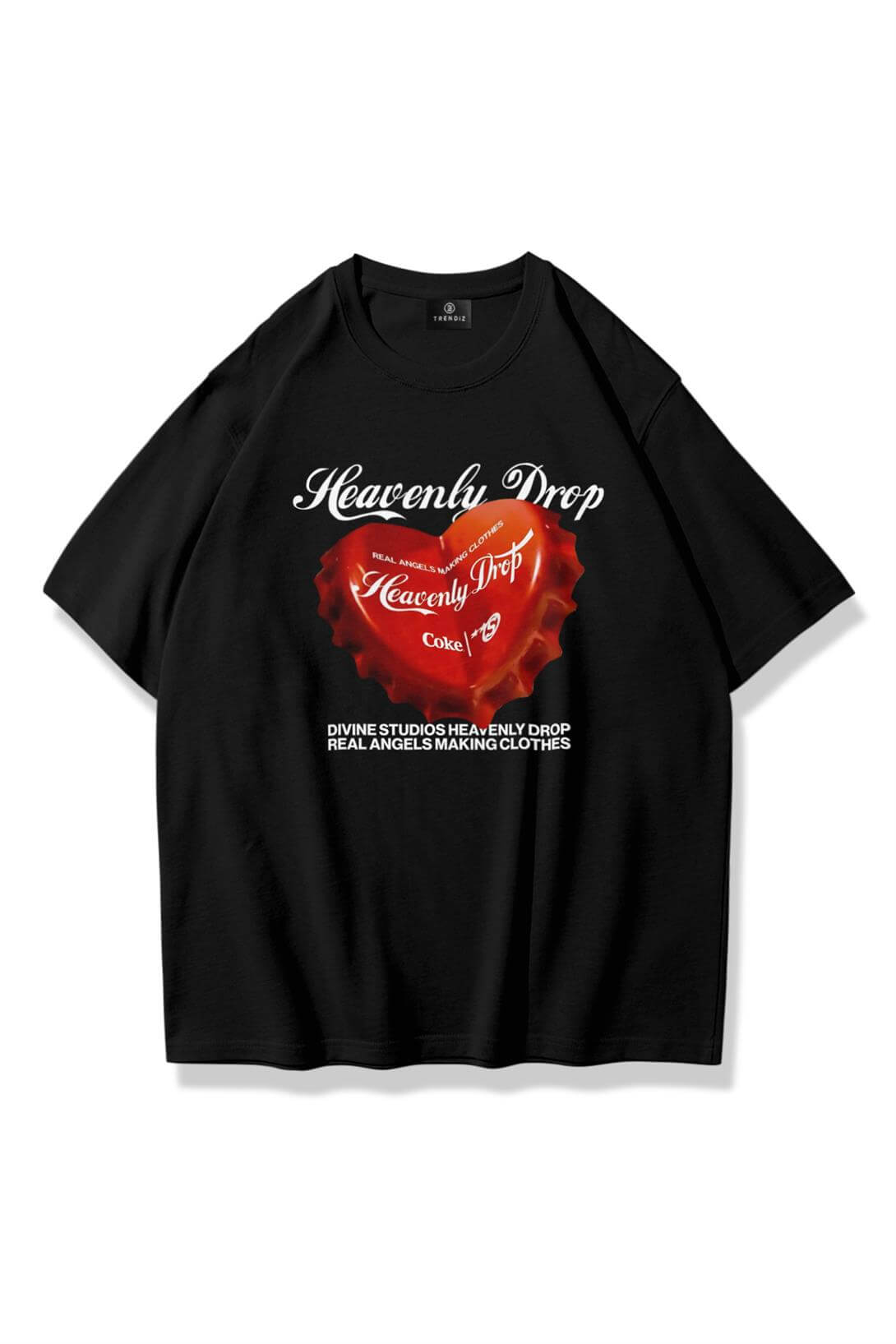 Unisex Heavenly Drop Tshirt Siyah