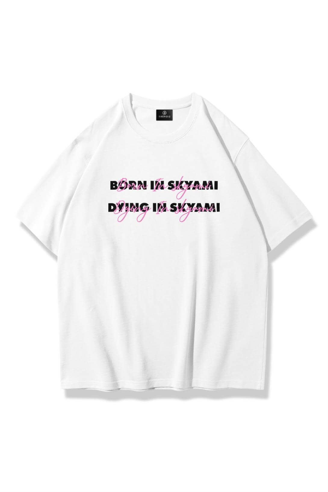 Unisex Born in Skyami Tshirt Beyaz