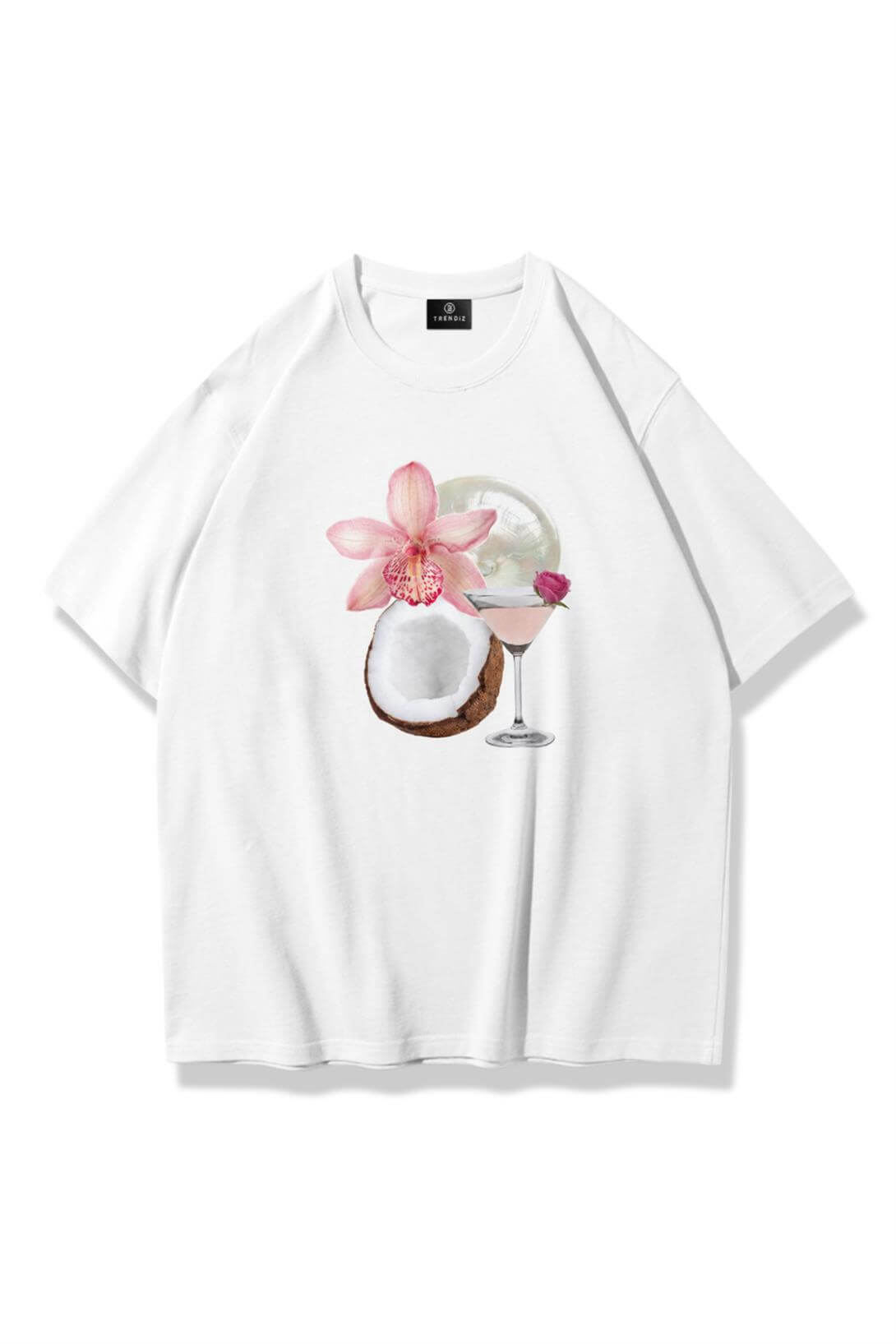 Kadın Coconut Cocktail Tshirt Beyaz