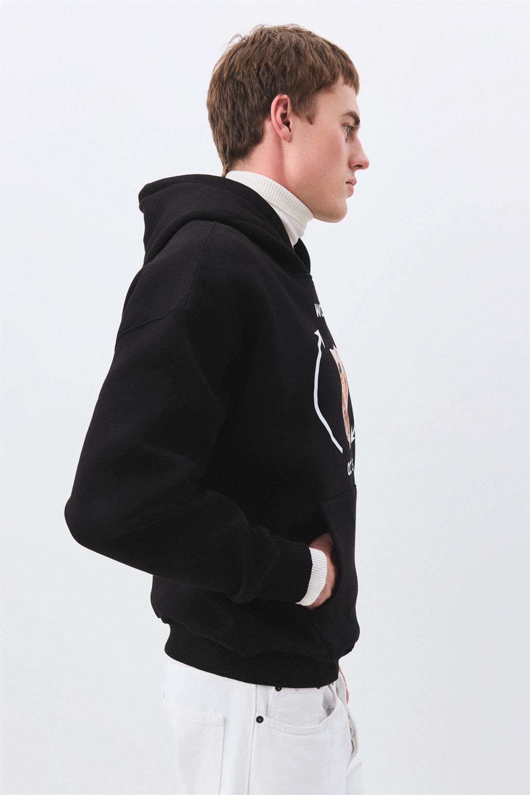 Unisex Wake up Act Silly Sweatshirt Siyah