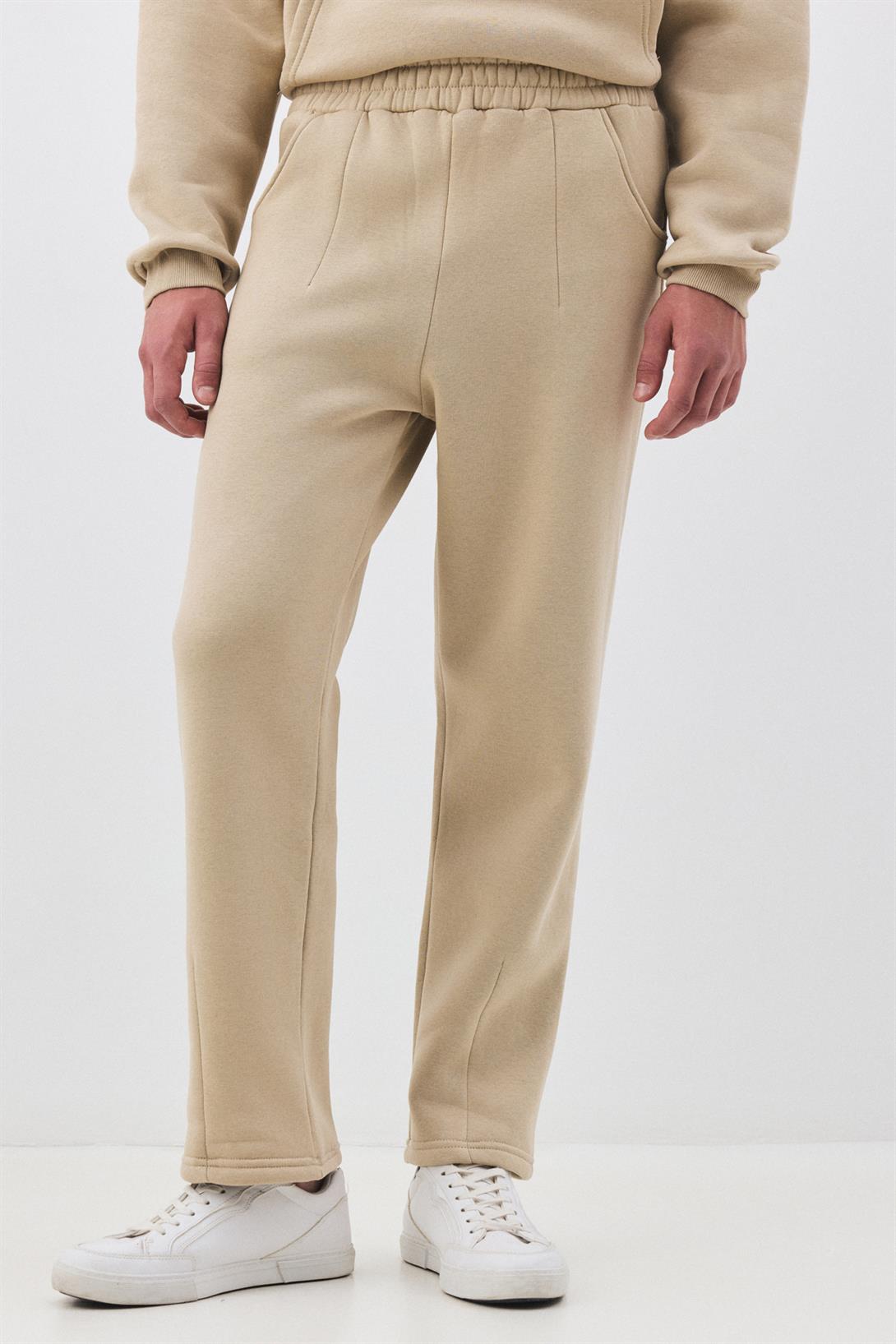 Erkek Premium Cep Detaylı Eşofman Altı Taş 2033