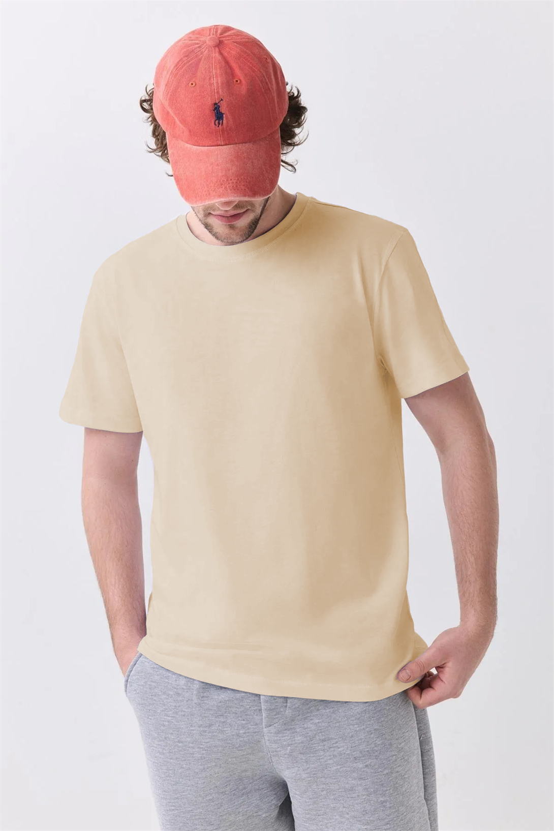 Erkek %100 Pamuk Basic Tshirt 5 li Paket Siyah Beyaz Grimelanj Navy Taş  2091