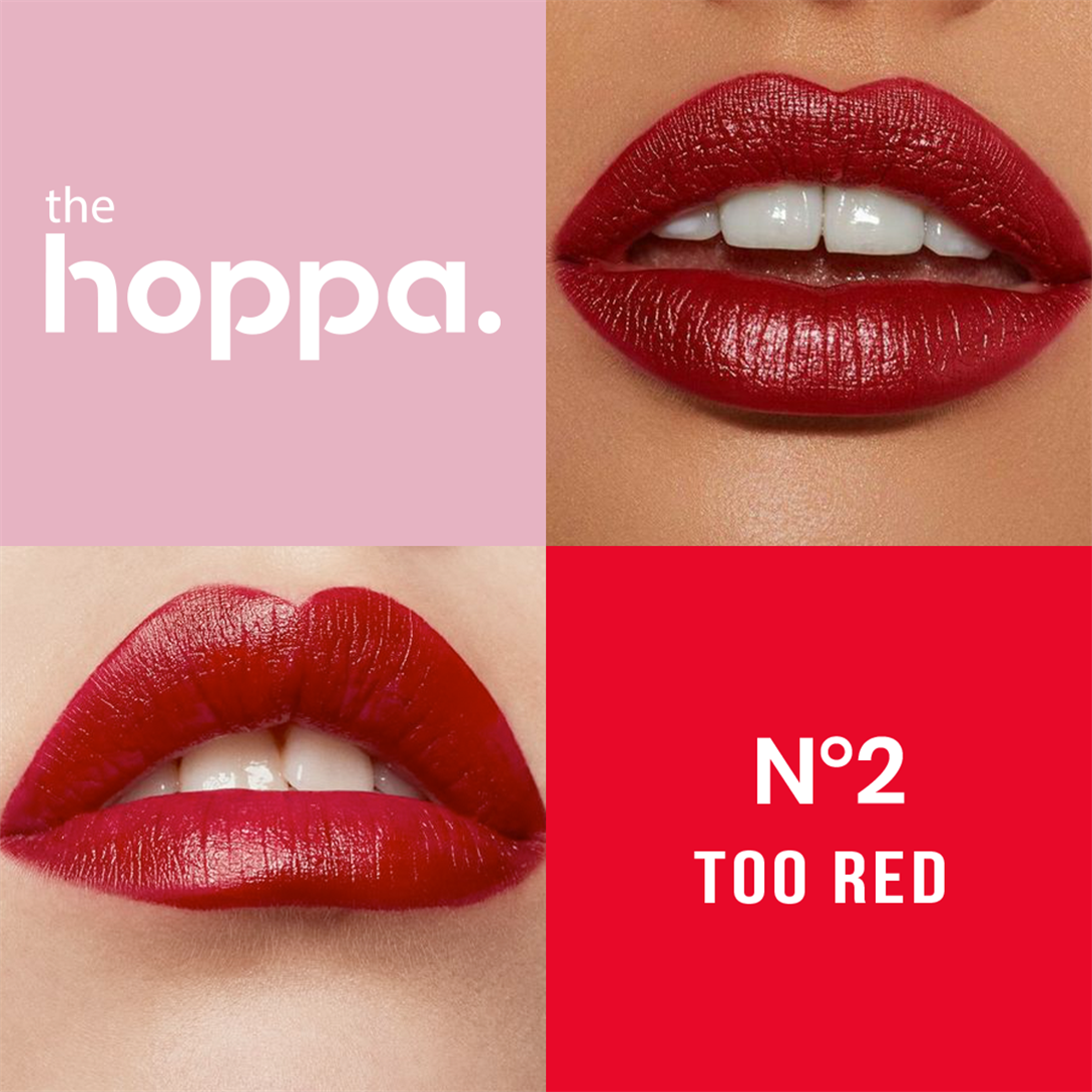 Mat ve Kalıcı Dudak/Yanak Renklendirici - Too Red / Kıpkırmızı Shea Yağı + Jojoba Yağı + Hyaluronik Asit + Squalane + Palmitoyl Tripeptide-1 - 10 ML