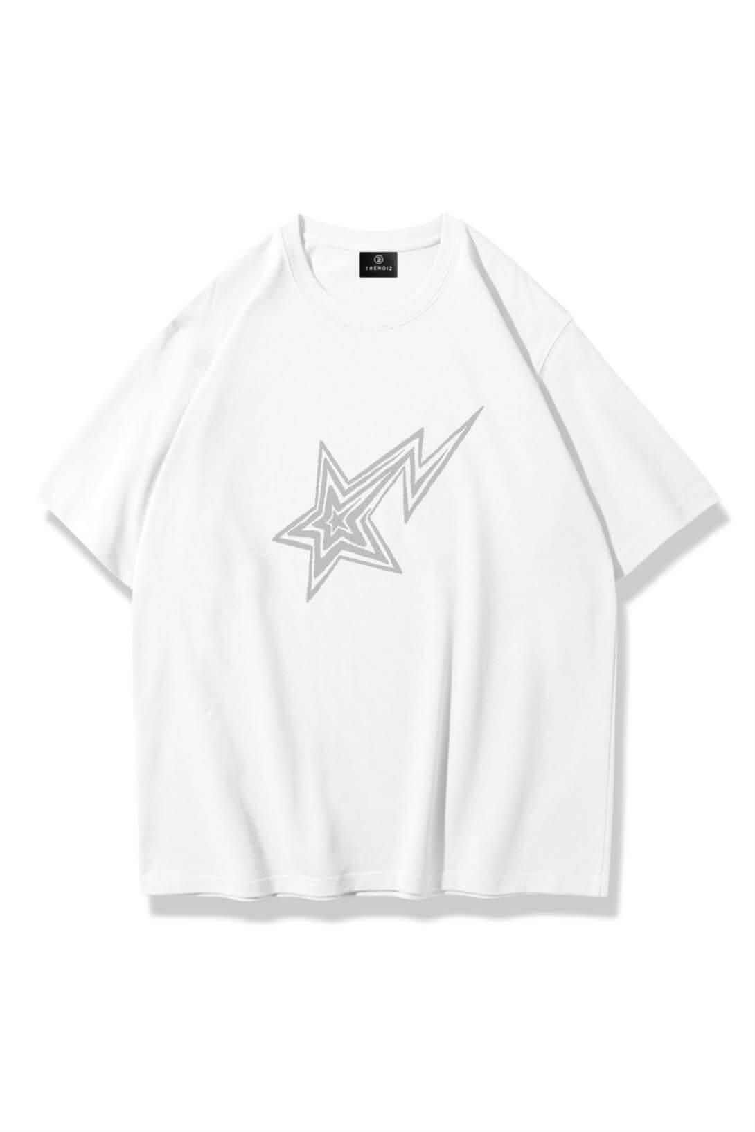 Unisex Shooting Star Tshirt Beyaz