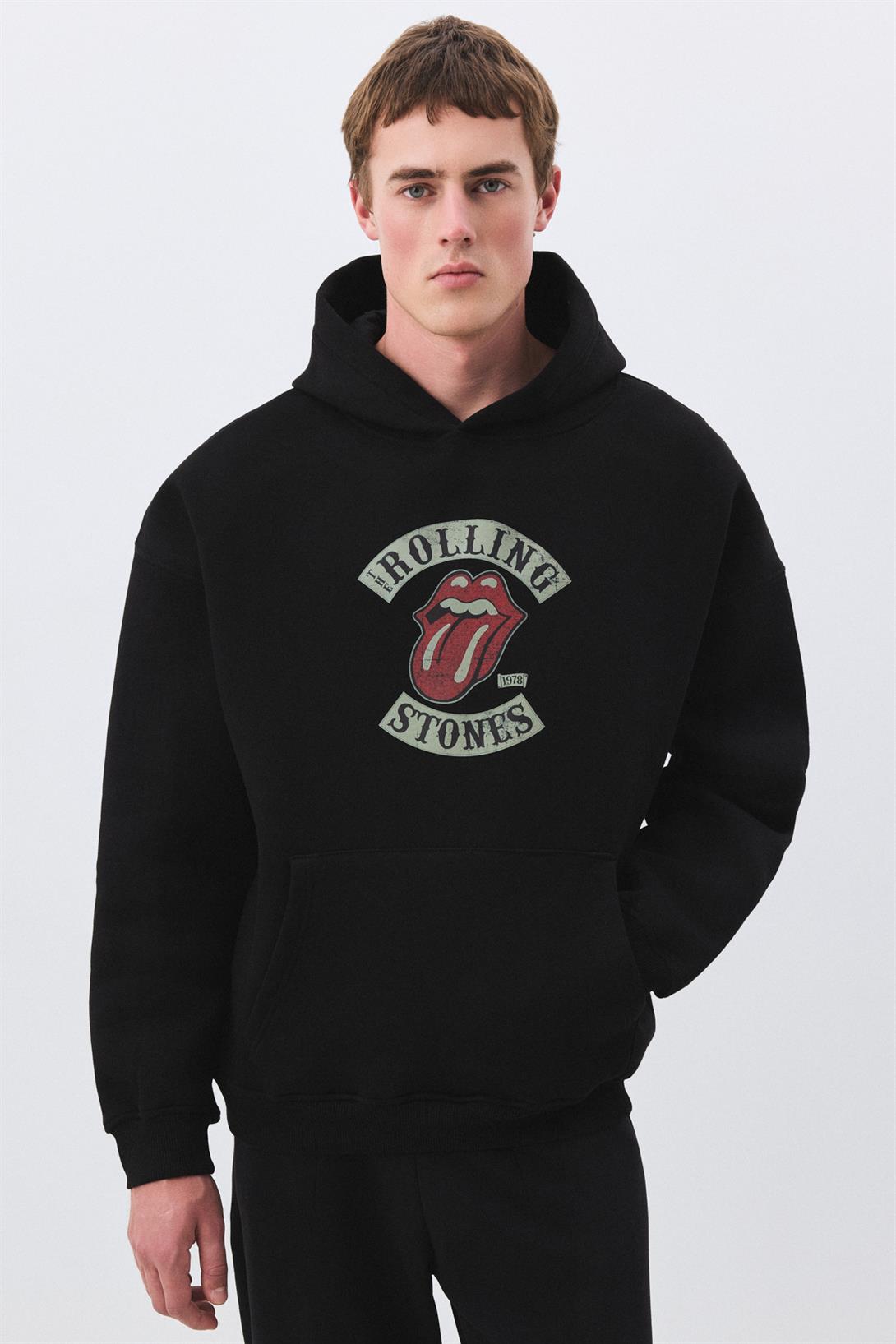 Unisex Rolling Stones 1978 Sweatshirt Siyah