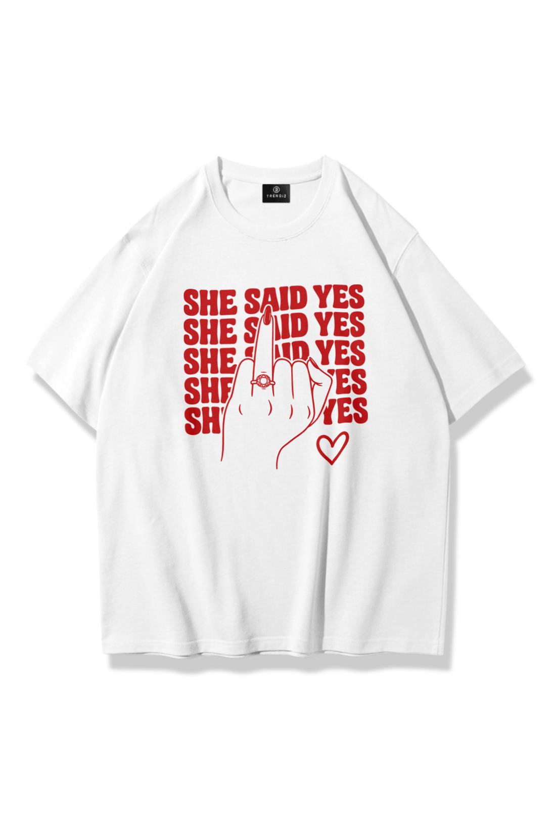 Kadın She Said Yes Tshirt Beyaz