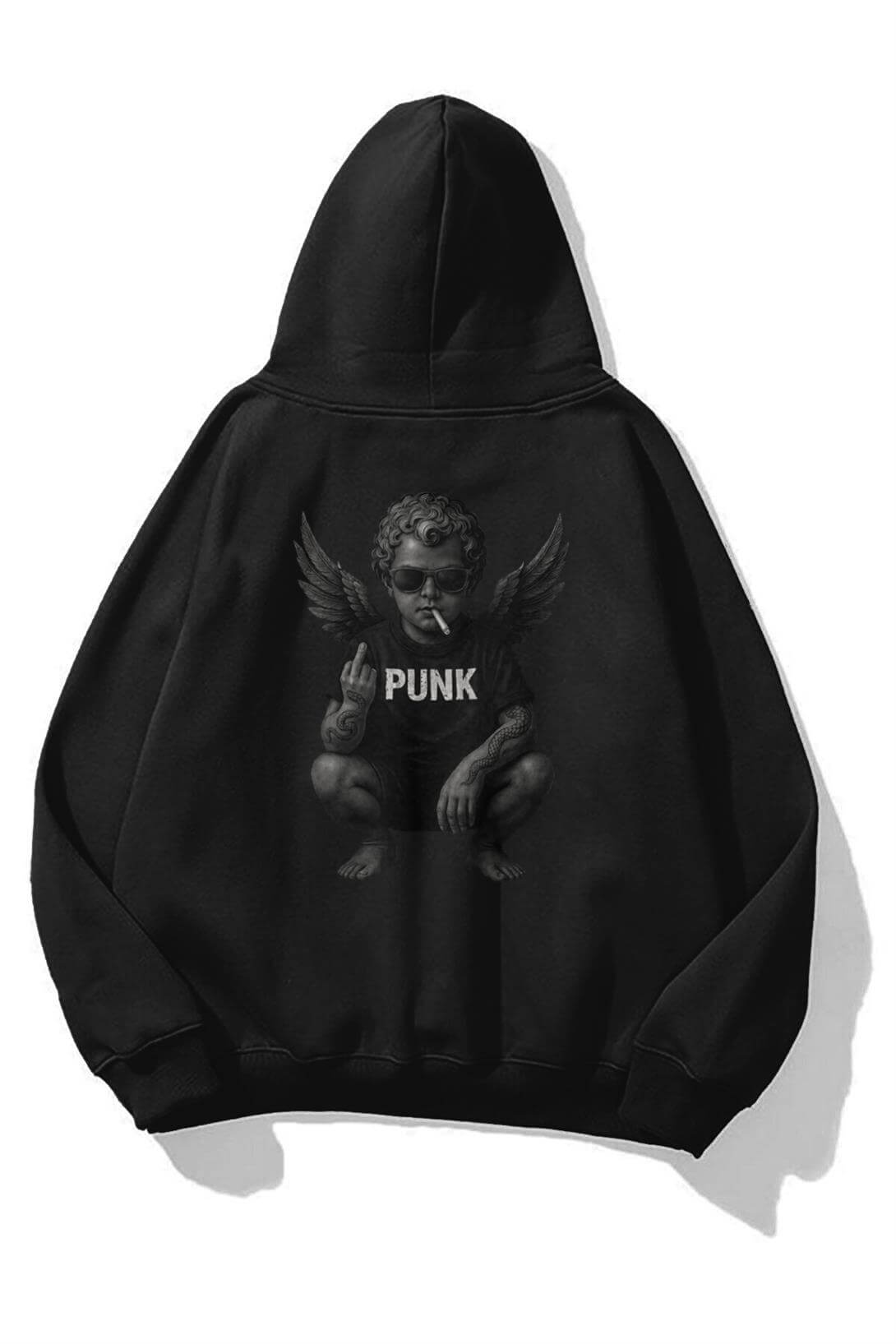Unisex Punk Sweatshirt Siyah