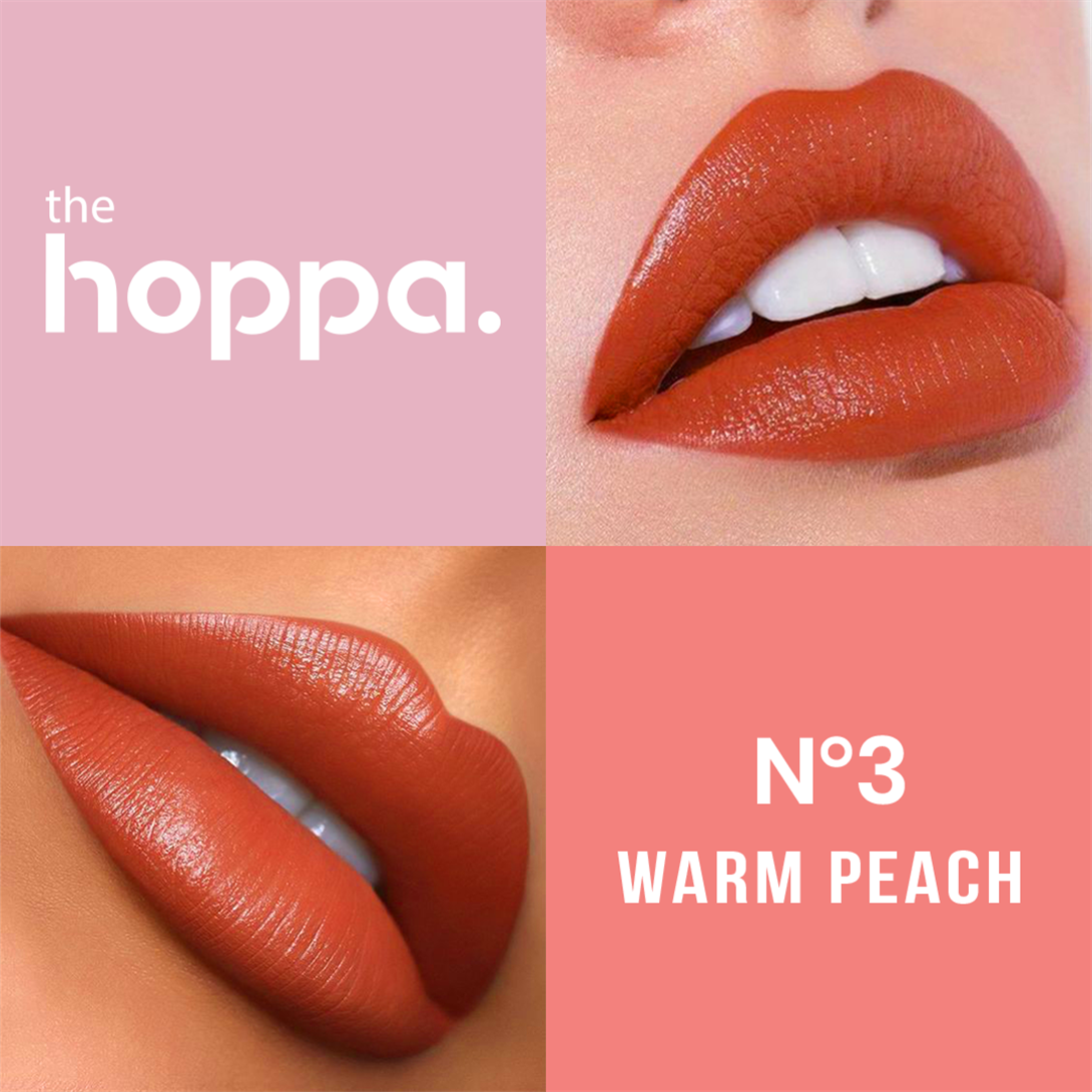 Mat ve Kalıcı Dudak/Yanak Renklendirici - Warm Peach / Sıcak Şeftali Shea Yağı + Jojoba Yağı+Hyaluronik Asit + Squalane+ Palmitoyl Tripeptide-1 - 10 ML