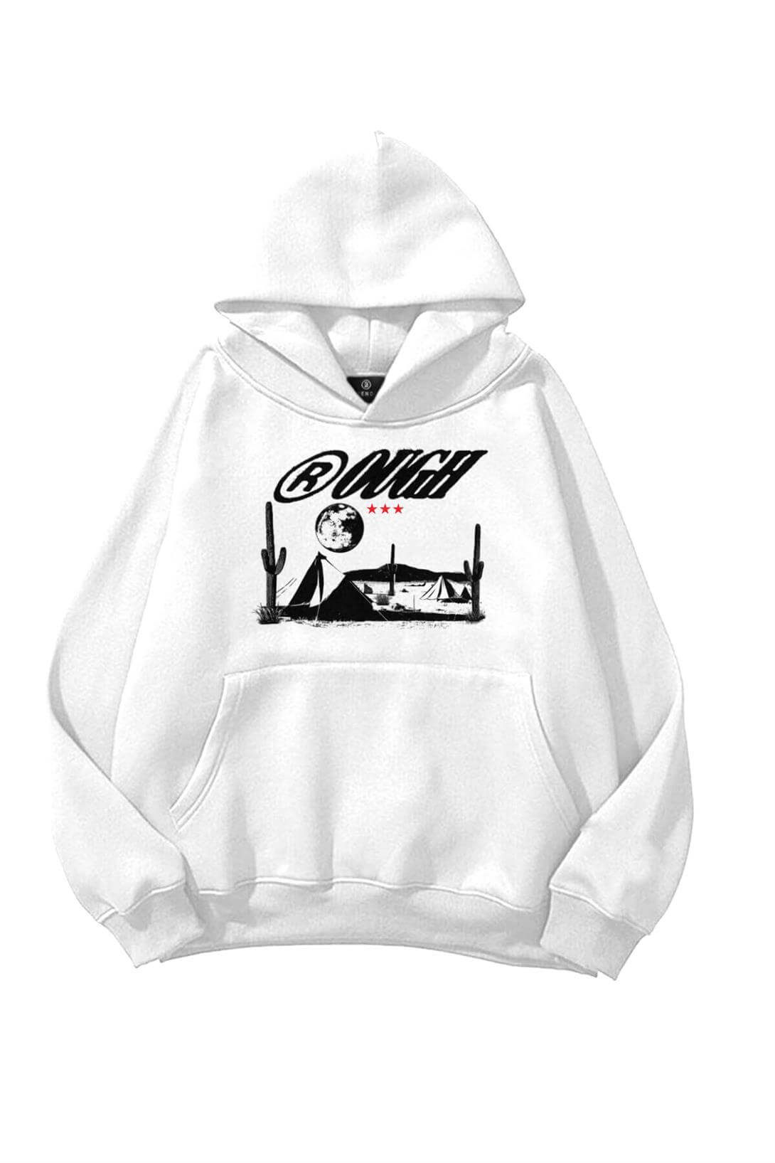 Unisex Rough Desert Sweatshirt Beyaz