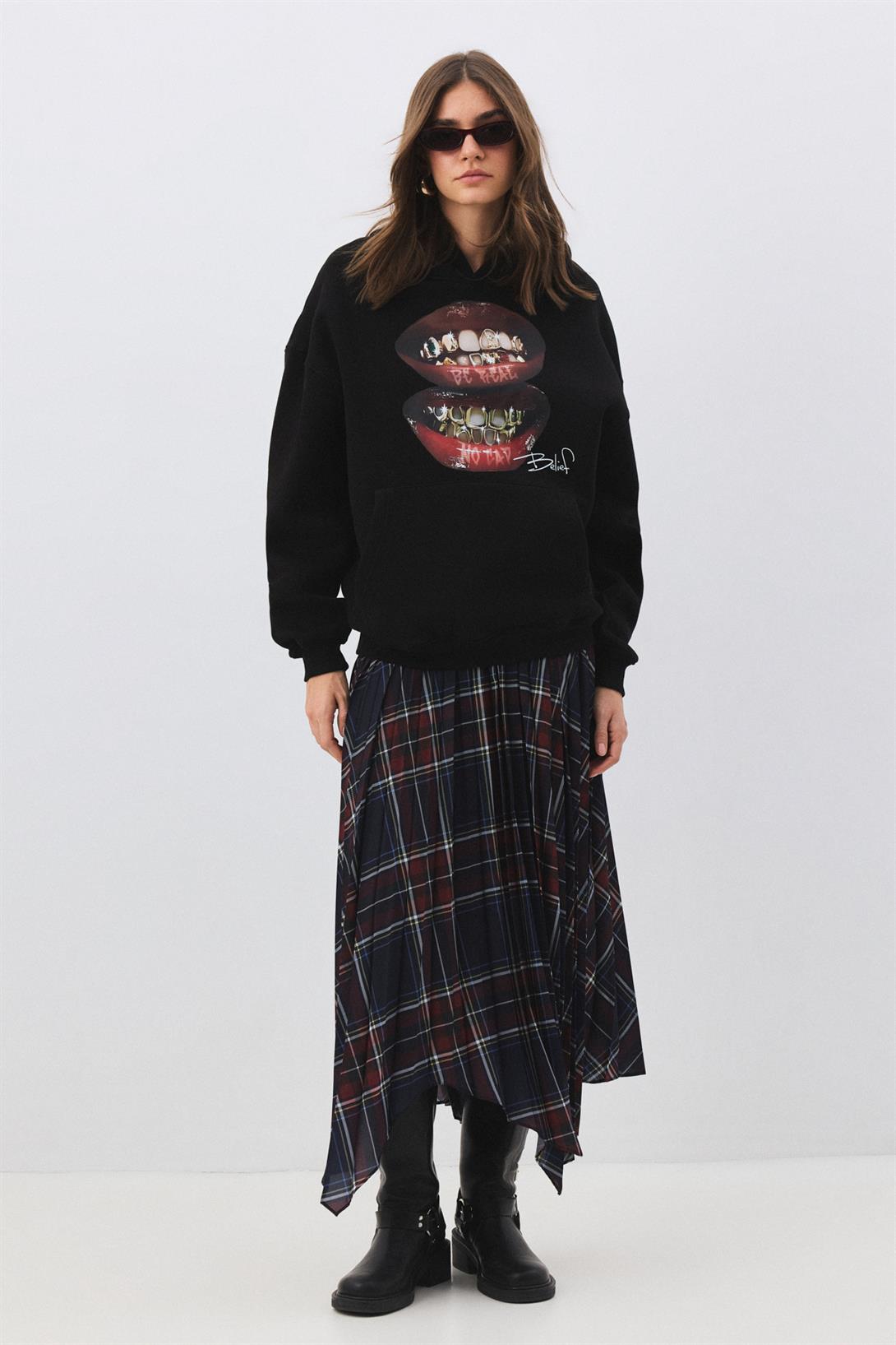 Kadın Belief Sweatshirt Siyah